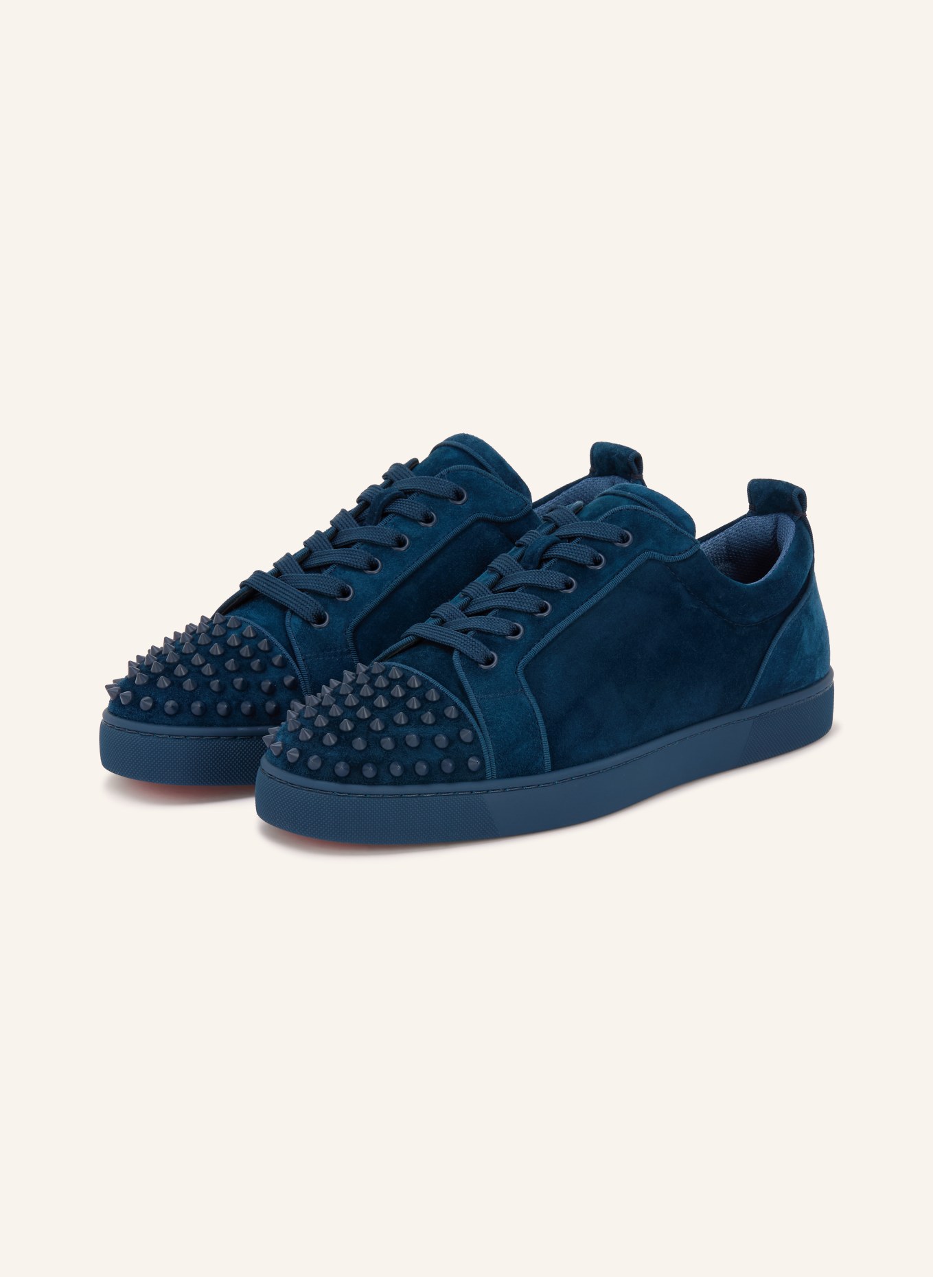 Christian Louboutin Sneaker LOUIS JUNIOR met studs: DONKERBLAUW
