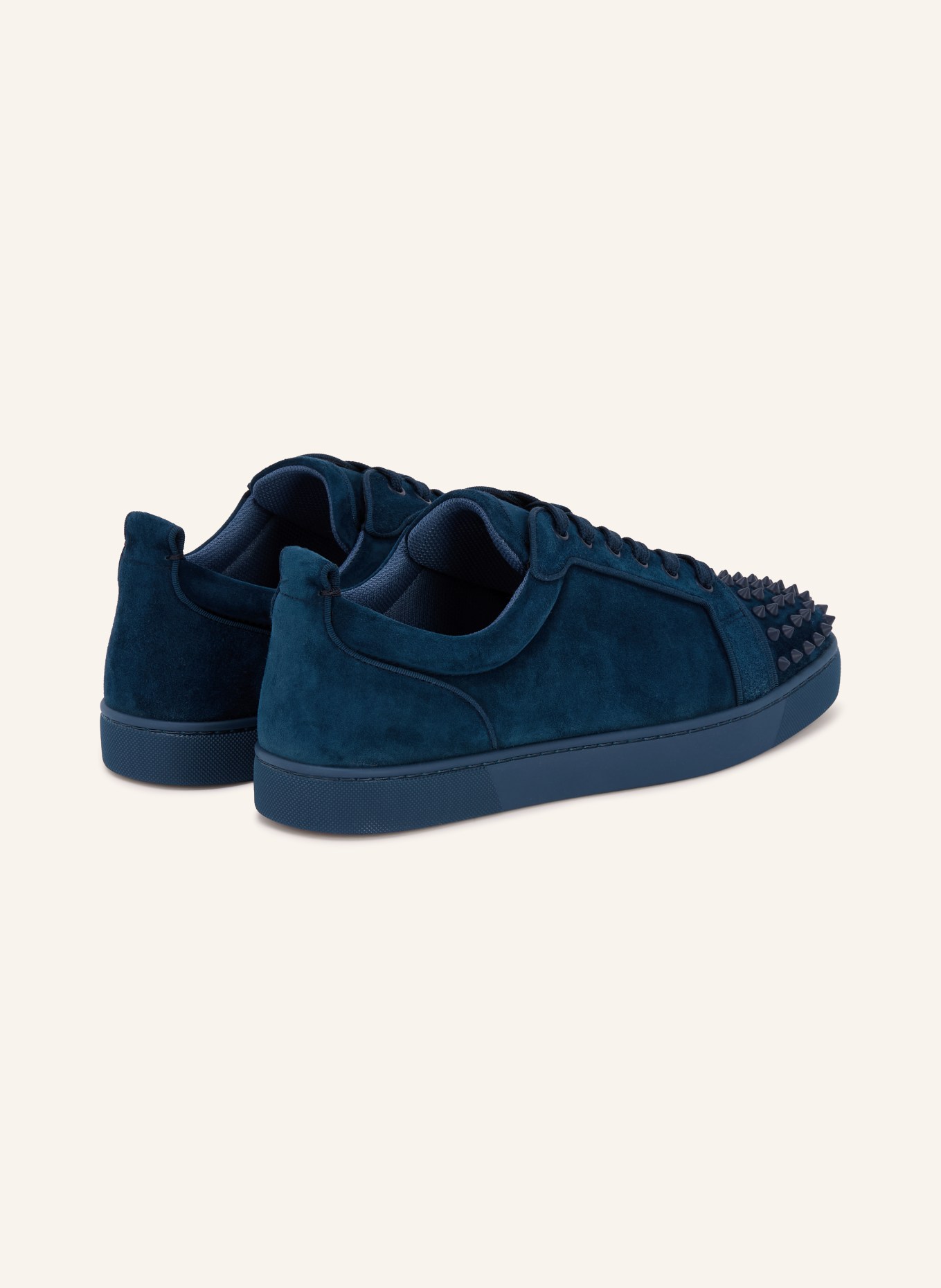Christian Louboutin Sneaker LOUIS JUNIOR met studs: DONKERBLAUW