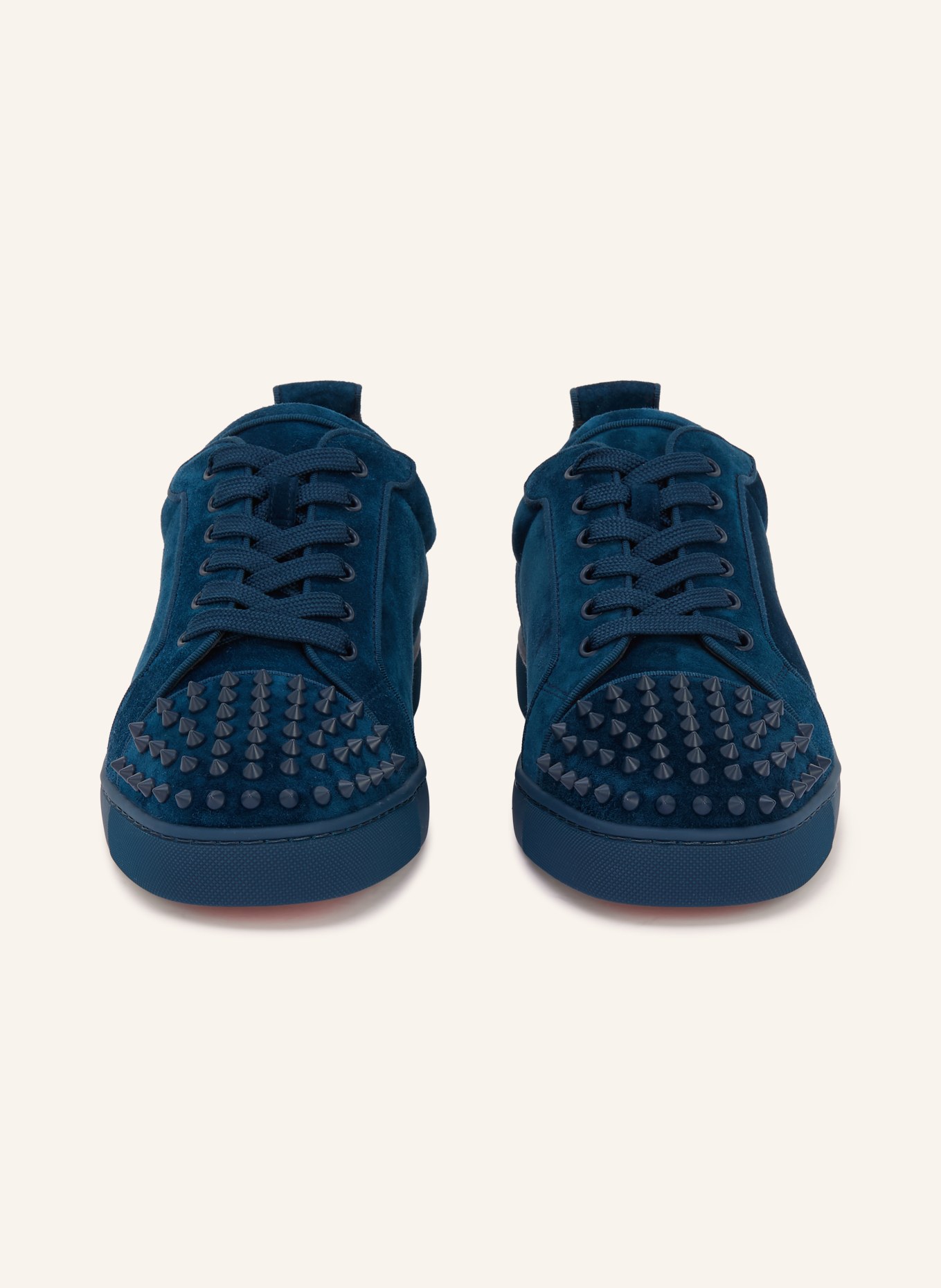 Christian Louboutin Sneaker LOUIS JUNIOR met studs: DONKERBLAUW