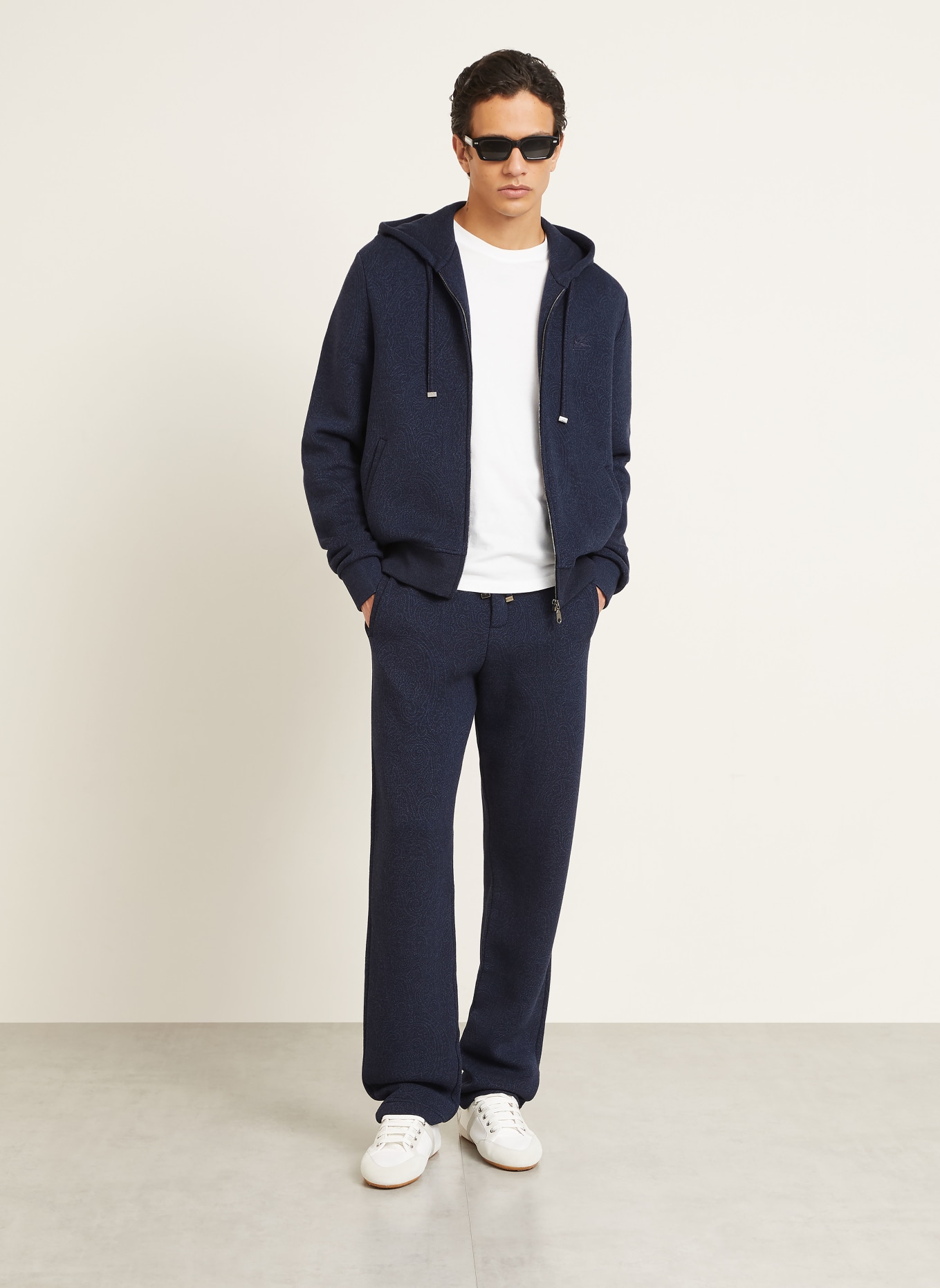 ETRO sweatjack: DONKERBLAUW