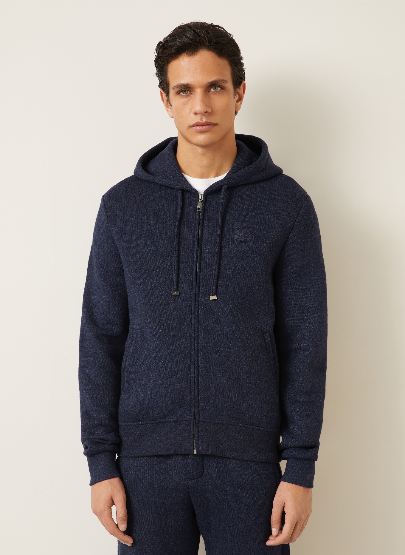 ETRO sweatjack: DONKERBLAUW
