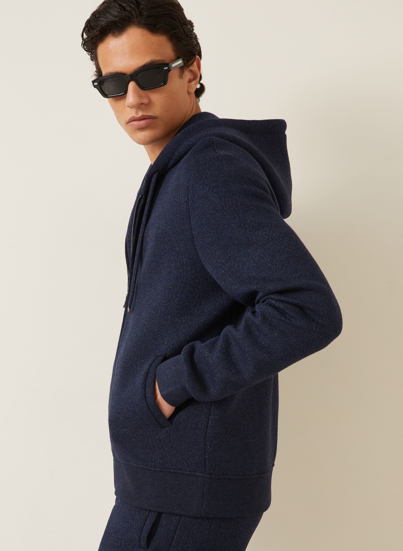 ETRO sweatjack: DONKERBLAUW