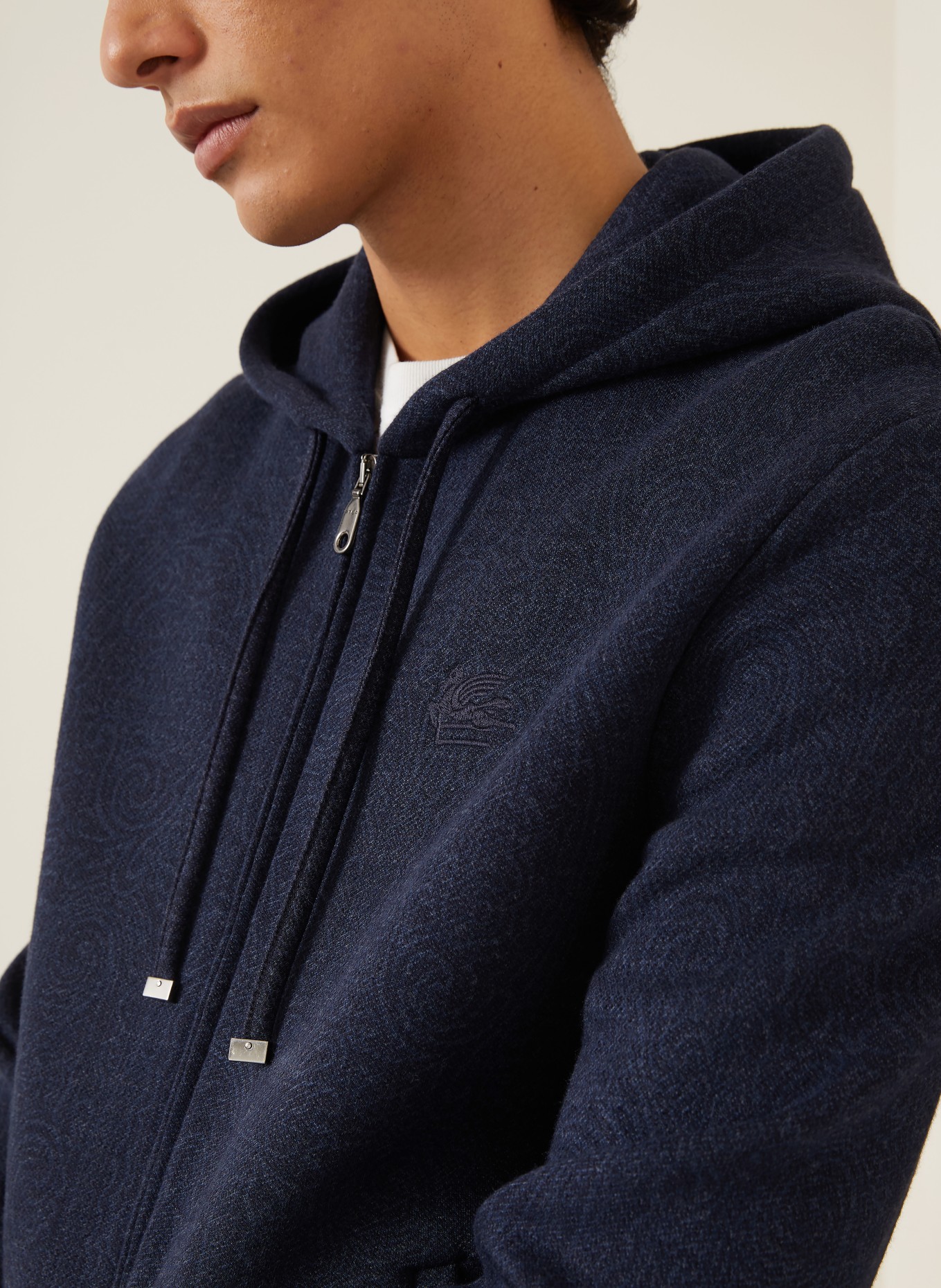 ETRO sweatjack: DONKERBLAUW