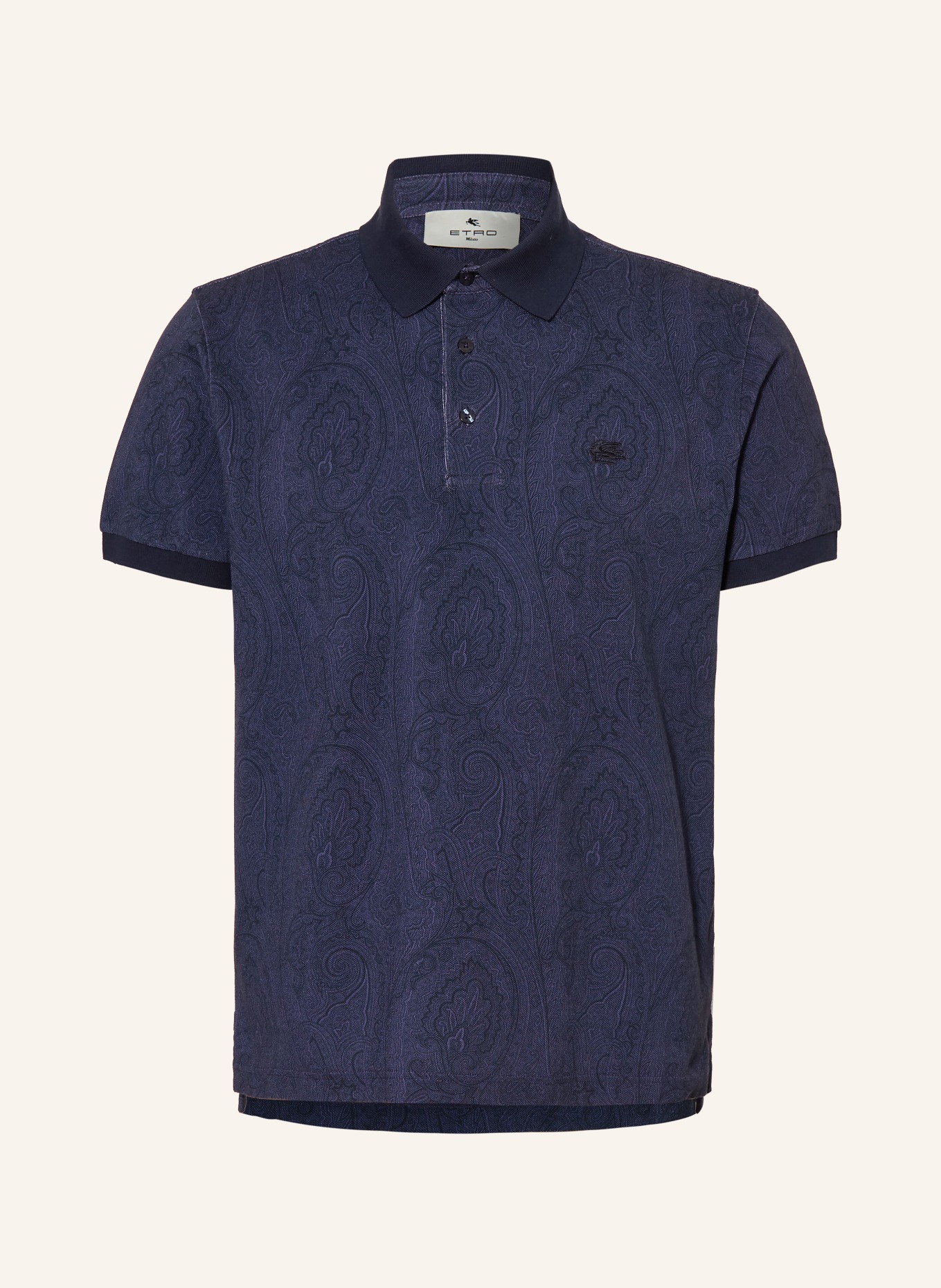 ETRO Piqué poloshirt: DONKERBLAUW