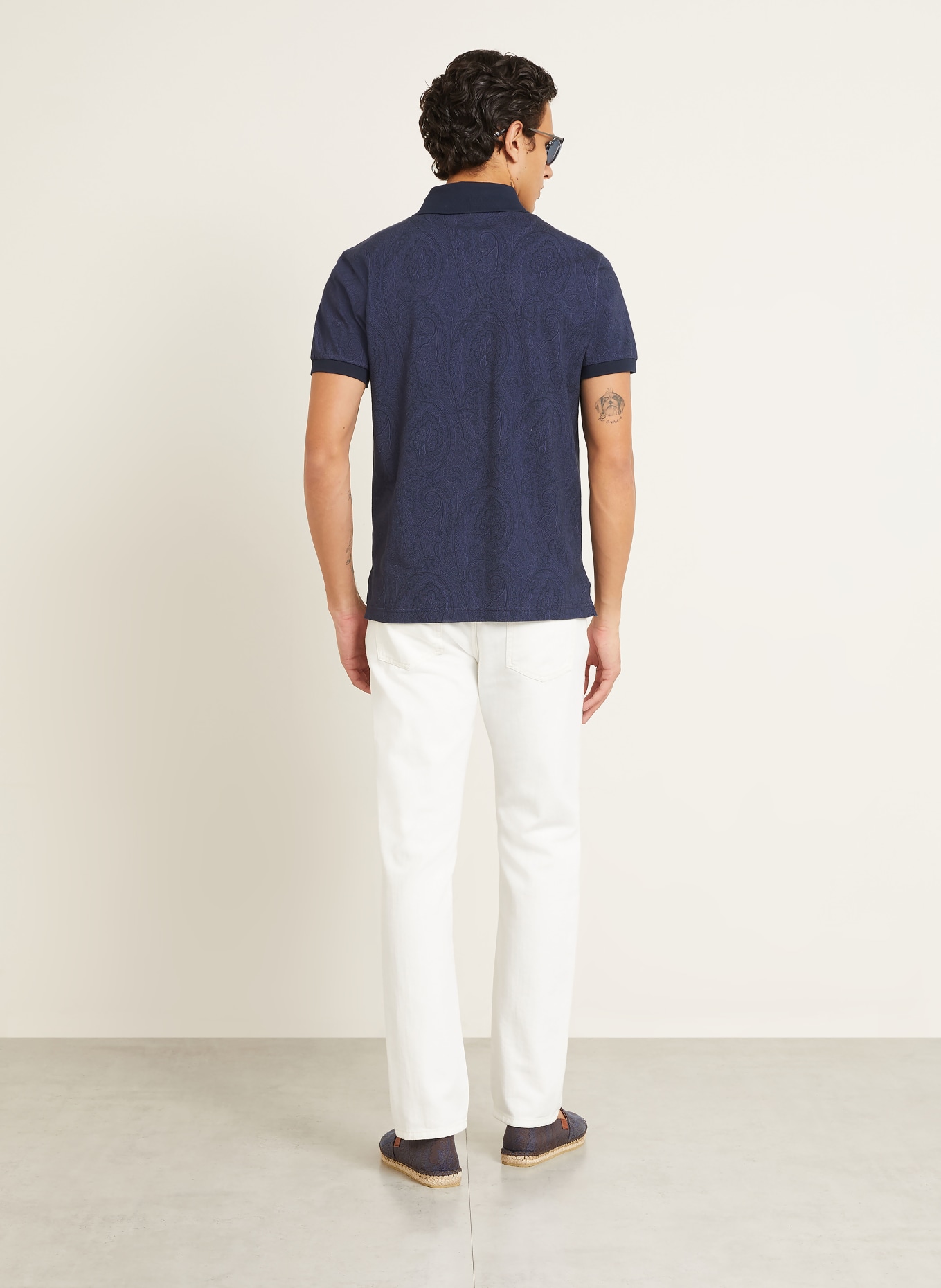 ETRO Piqué poloshirt: DONKERBLAUW