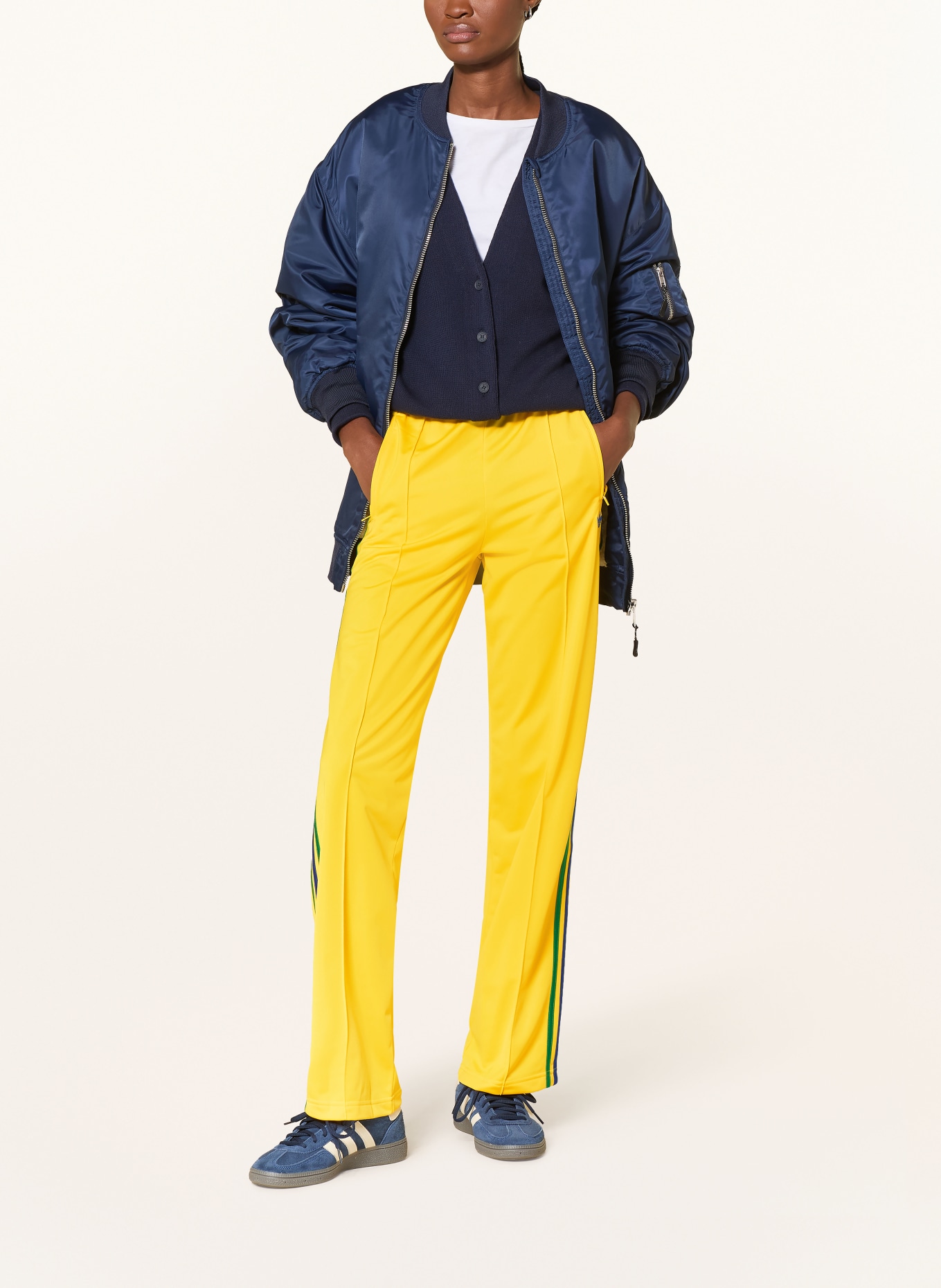 adidas Originals FIREBIRD CLASSIC track pants with galon stripes: YELLOW / GREEN / BLUE