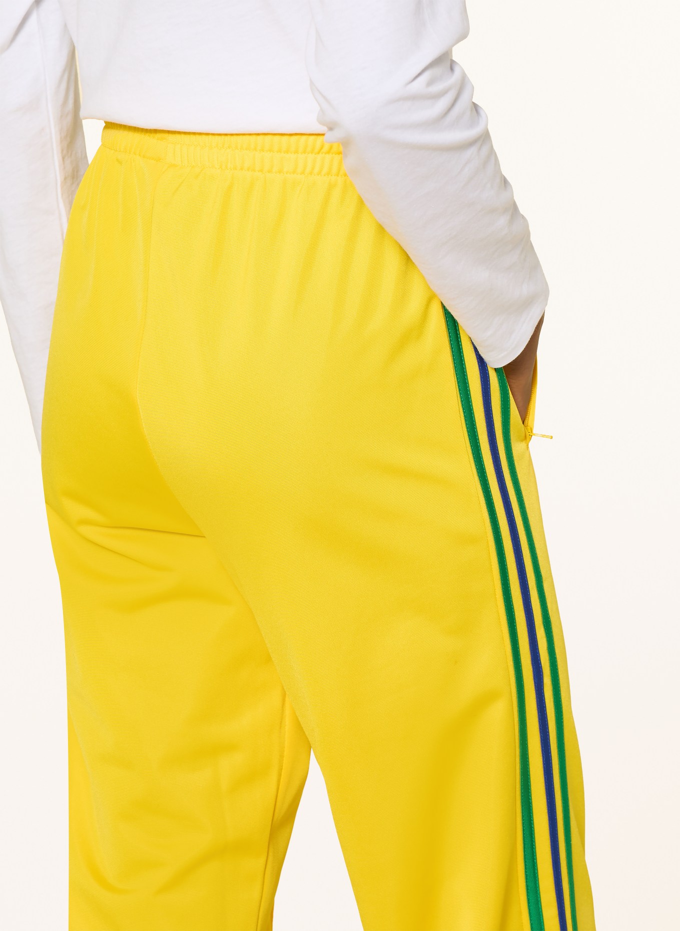 adidas Originals FIREBIRD CLASSIC track pants with galon stripes: YELLOW / GREEN / BLUE