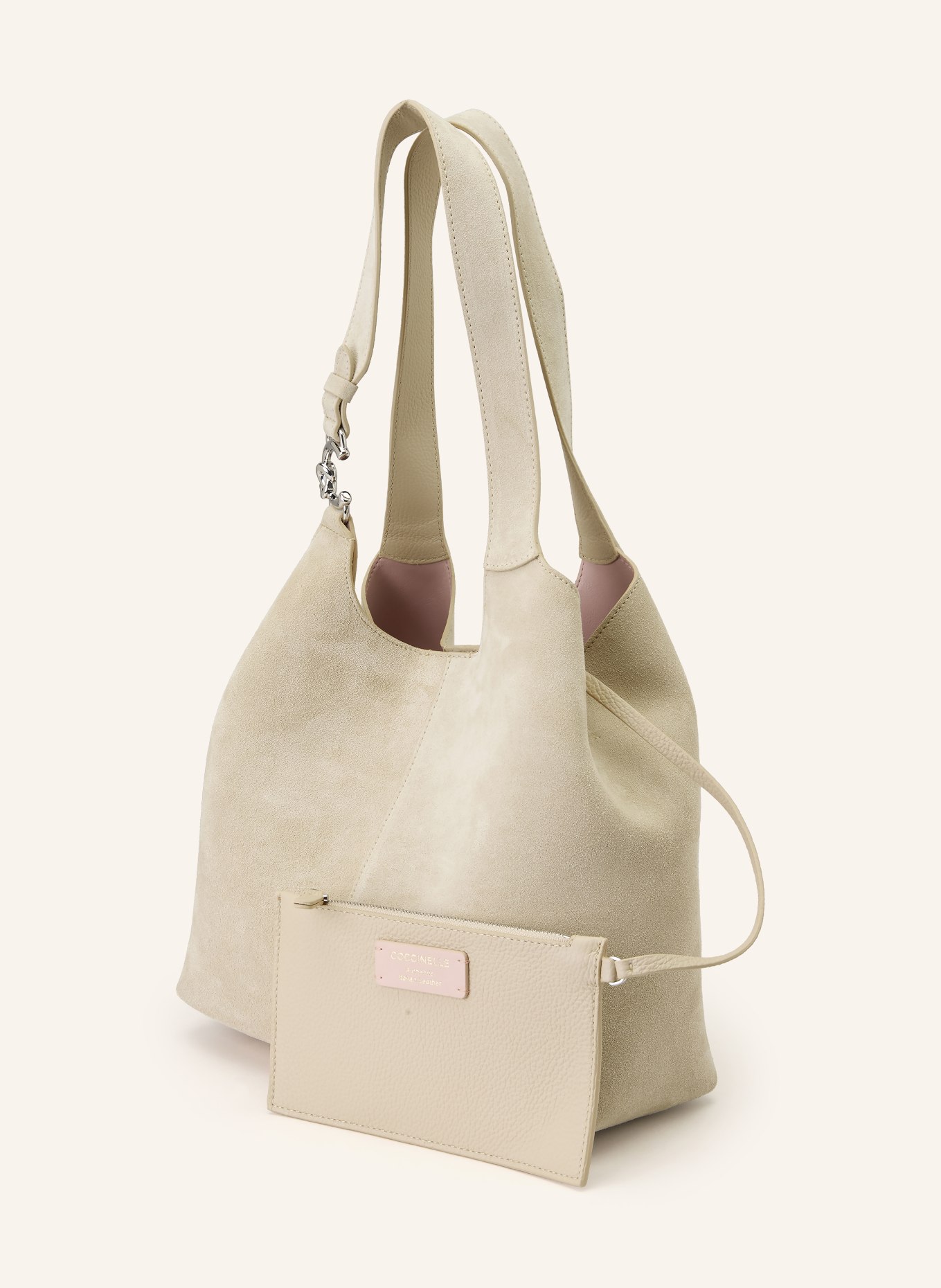 COCCINELLE Shopper mit Pouch: CREME