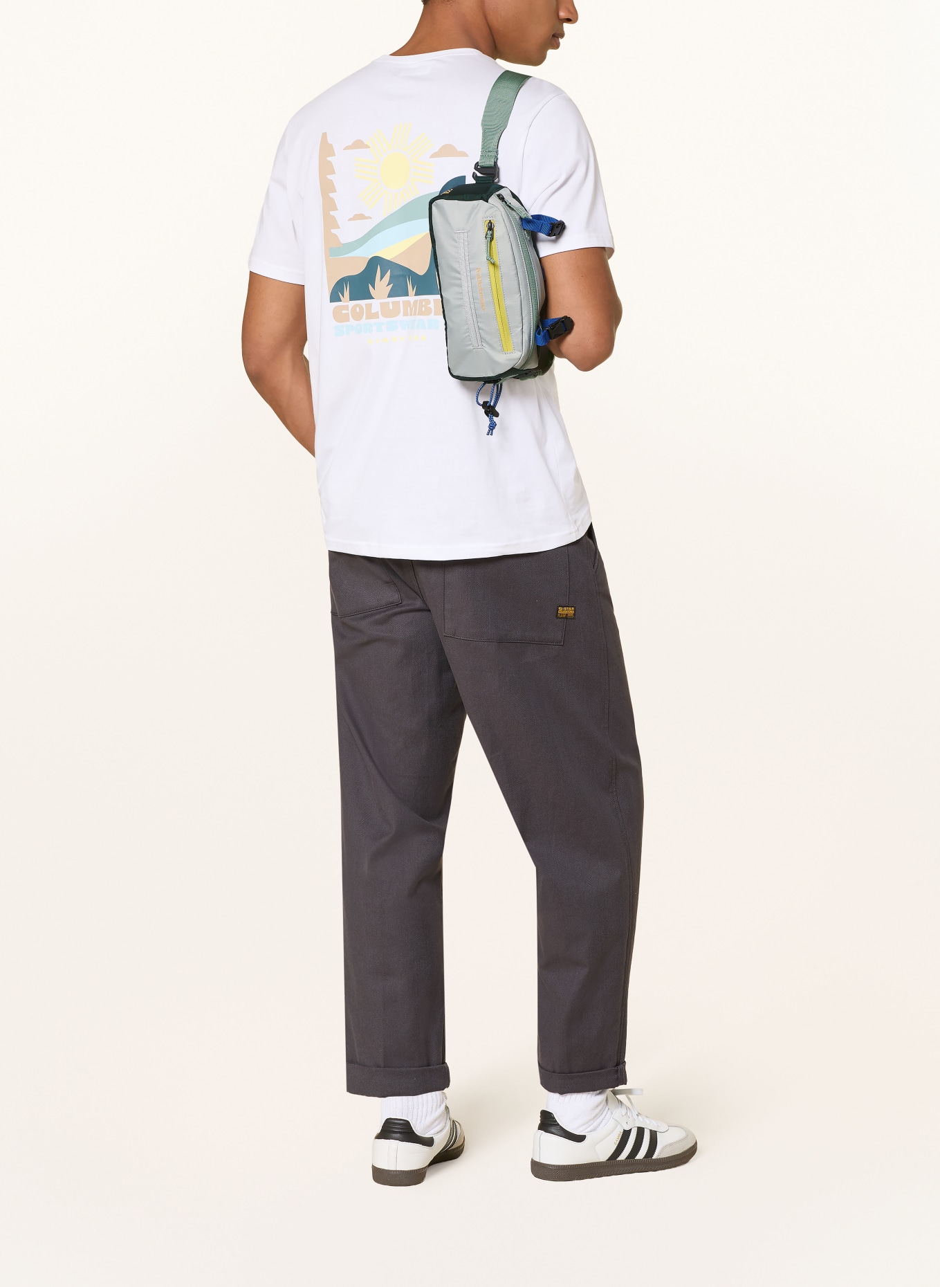 Peak Performance Handlebar bag STREET BIKE BAG: LIGHT GRAY / YELLOW / DARK GREEN