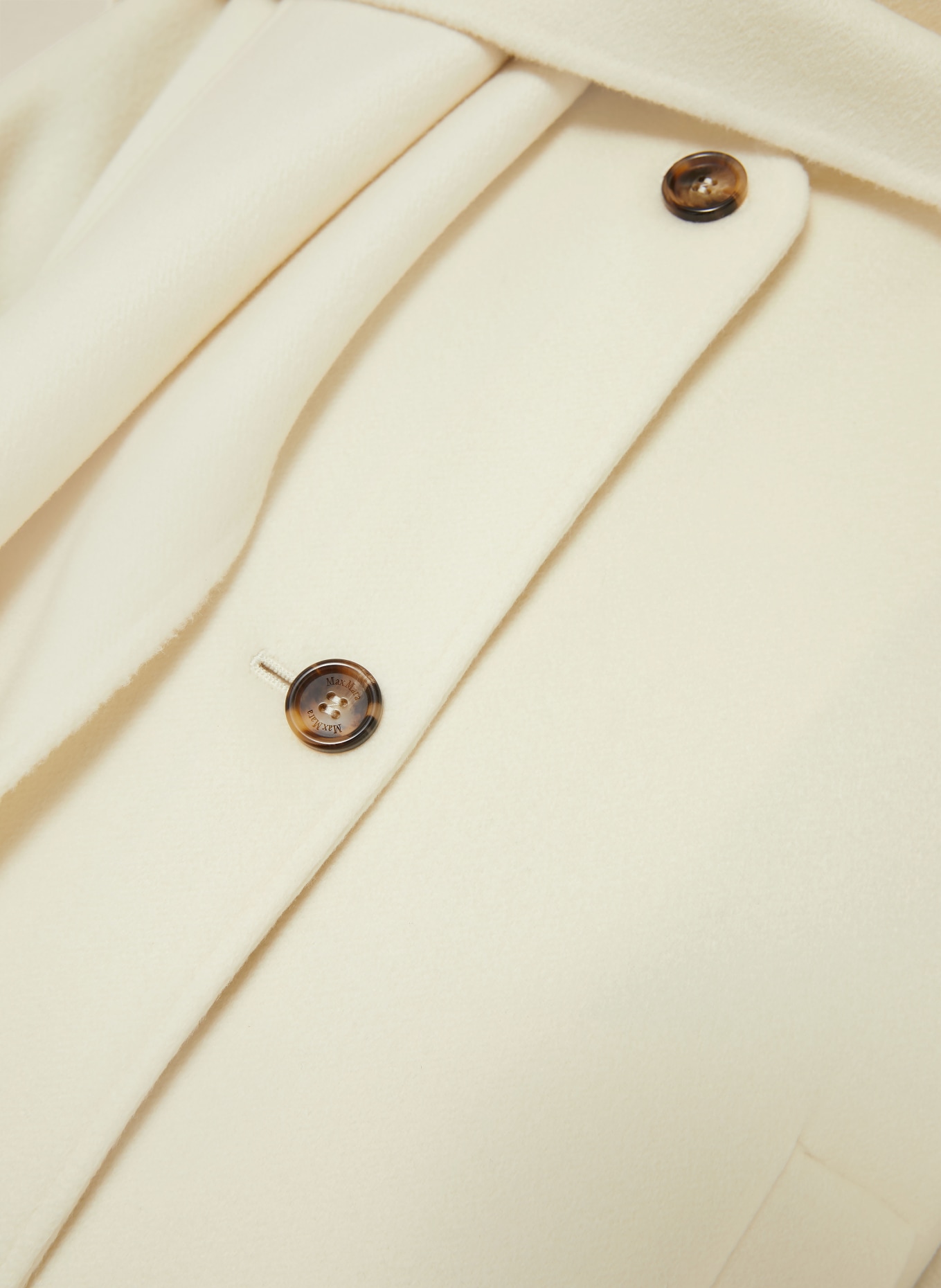 Max Mara Cashmere cape ABLASONE met afneembare sjaal: ECRU