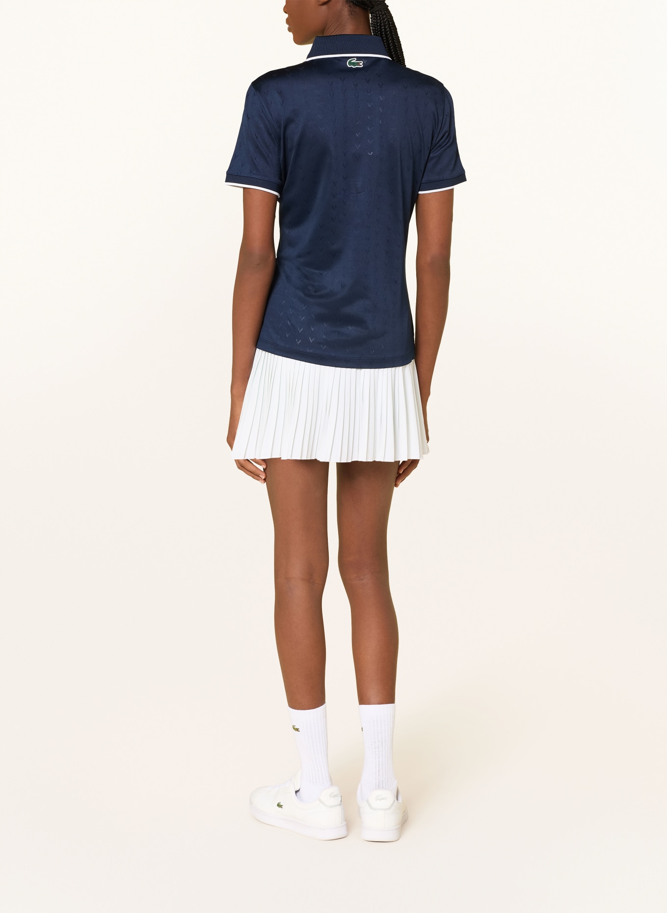 LACOSTE Funkční polokošile TENNIS HERITAGE: TMAVĚ MODRÁ