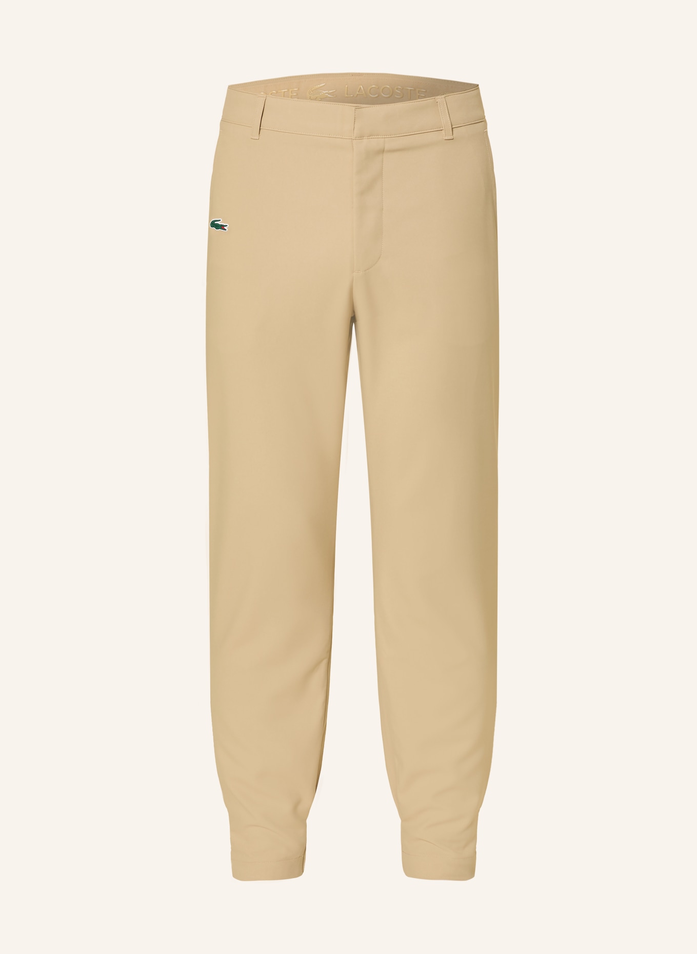 LACOSTE pantalon de golf: BEIGE / VERT