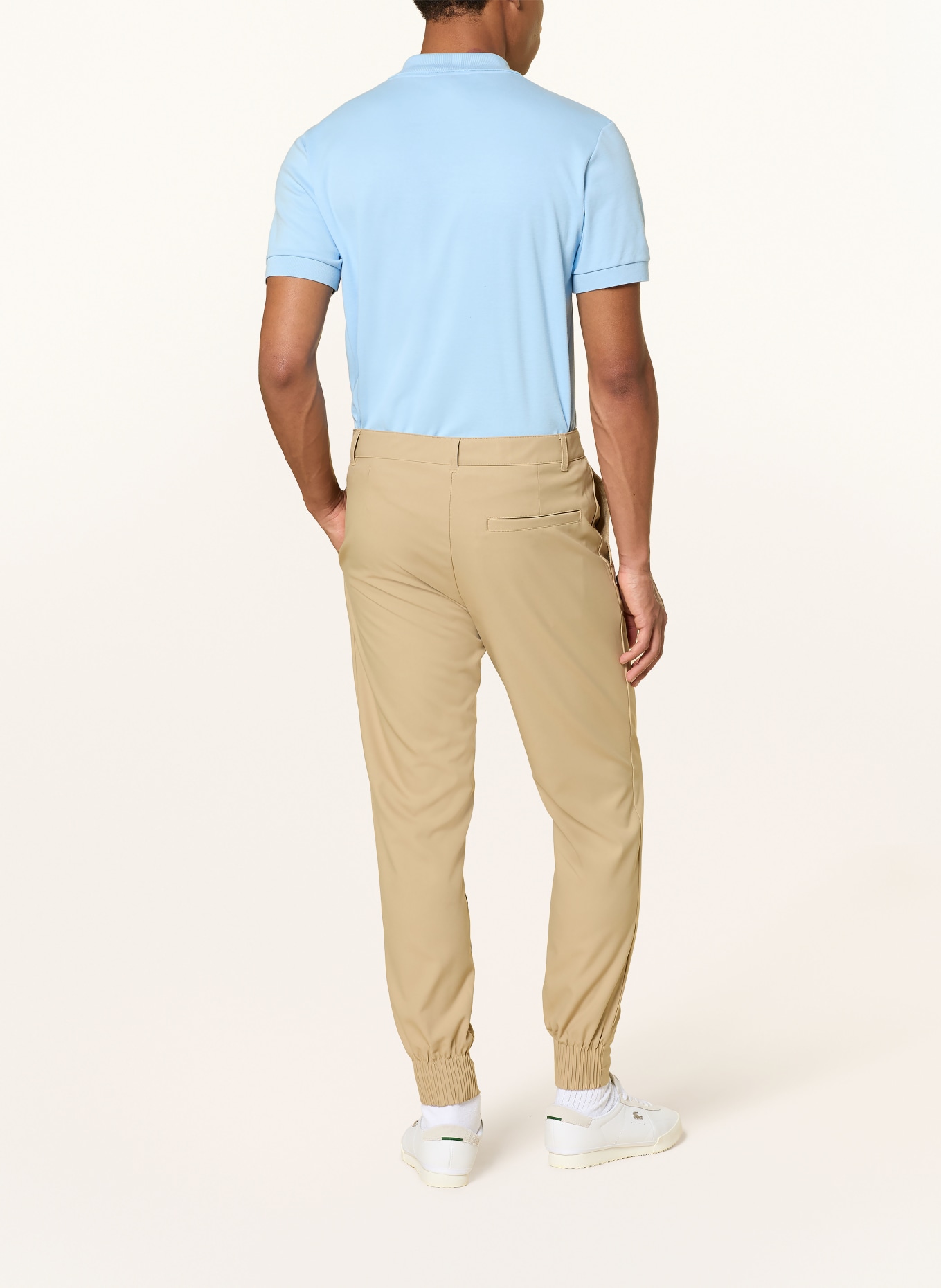LACOSTE pantalon de golf: BEIGE / VERT