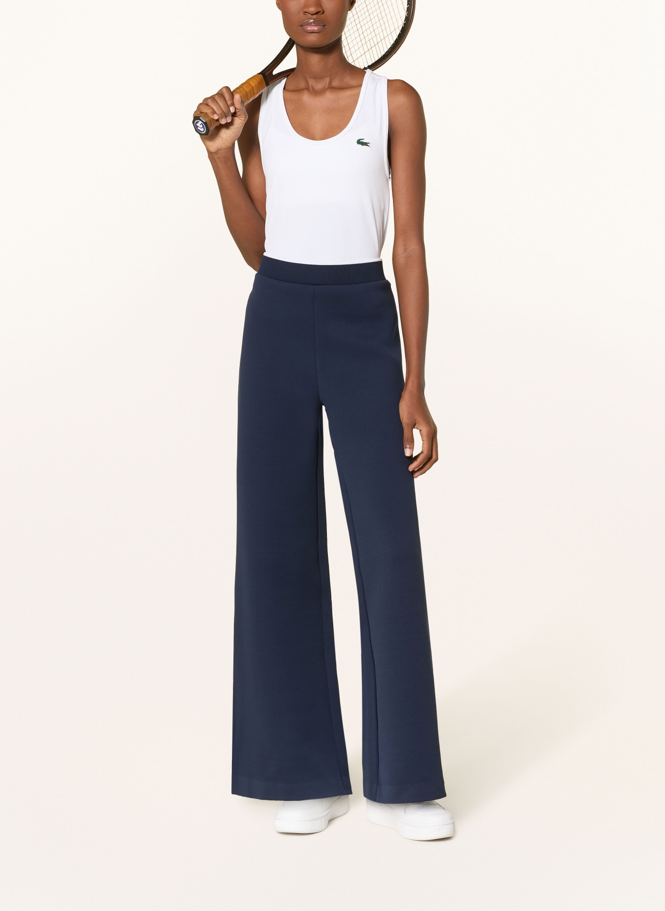 LACOSTE débardeur: BLANC / VERT