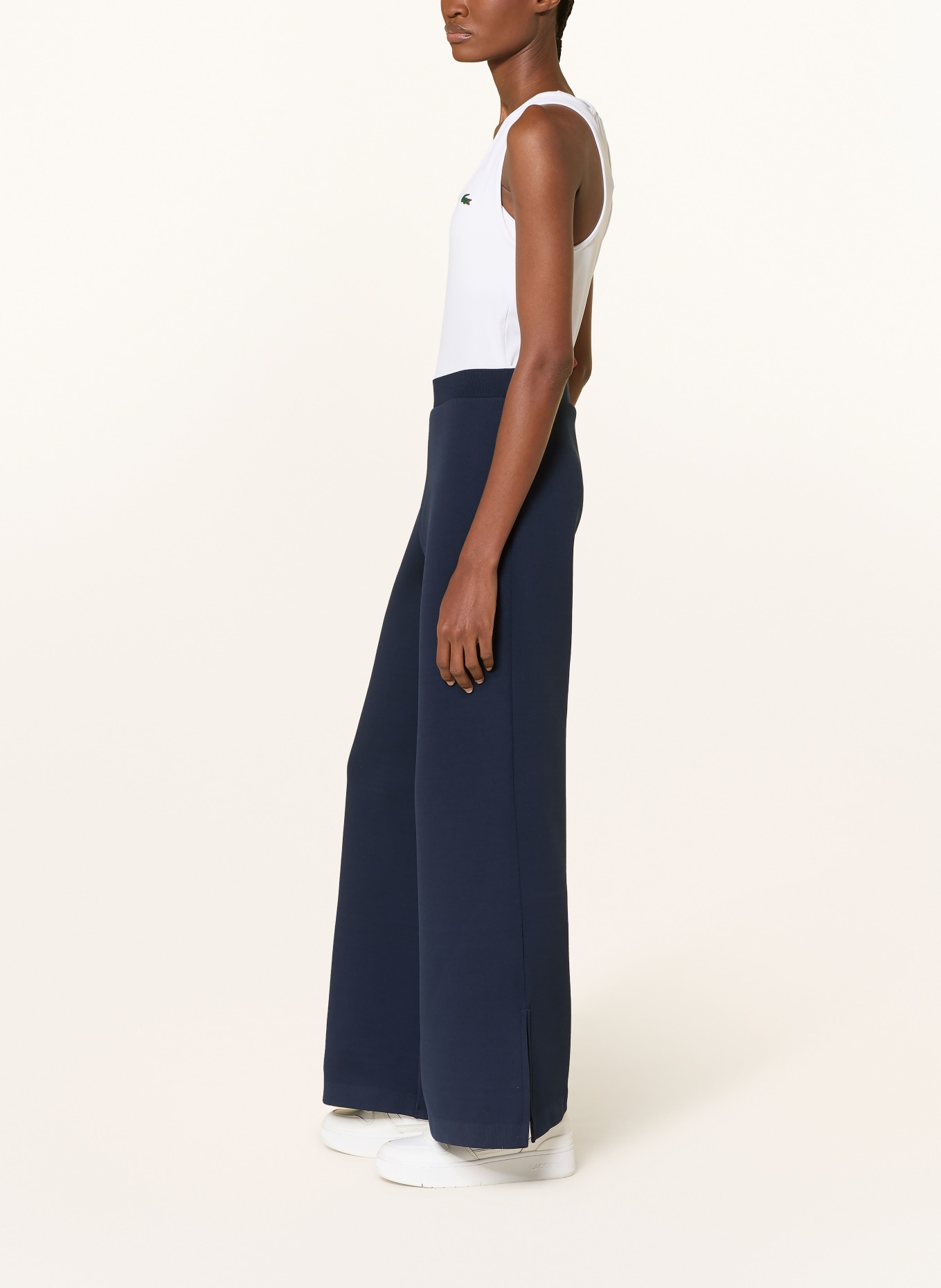 LACOSTE Sweatpants: DUNKELBLAU / WEISS