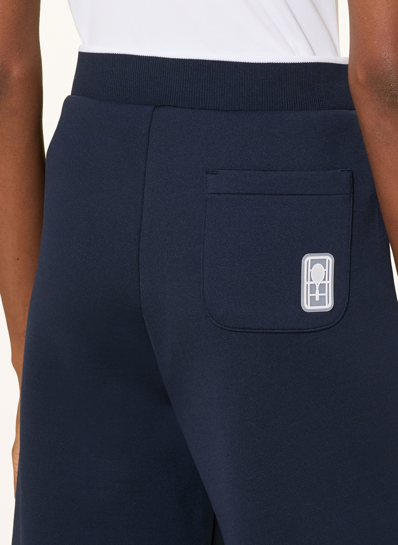 LACOSTE Sweatpants: DUNKELBLAU / WEISS