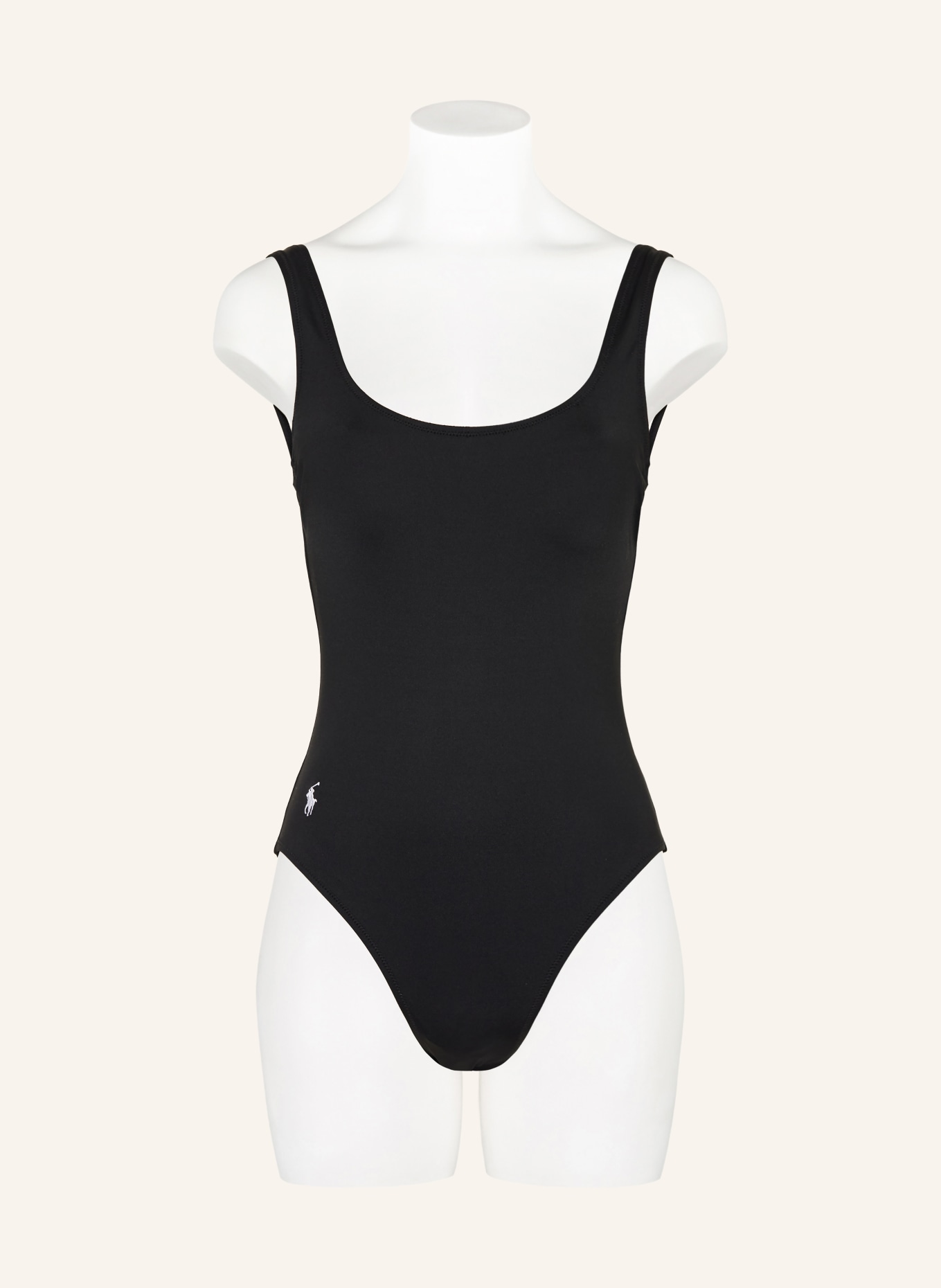 POLO RALPH LAUREN Strój kąpielowy MISSY: CZARNY / BIAŁY