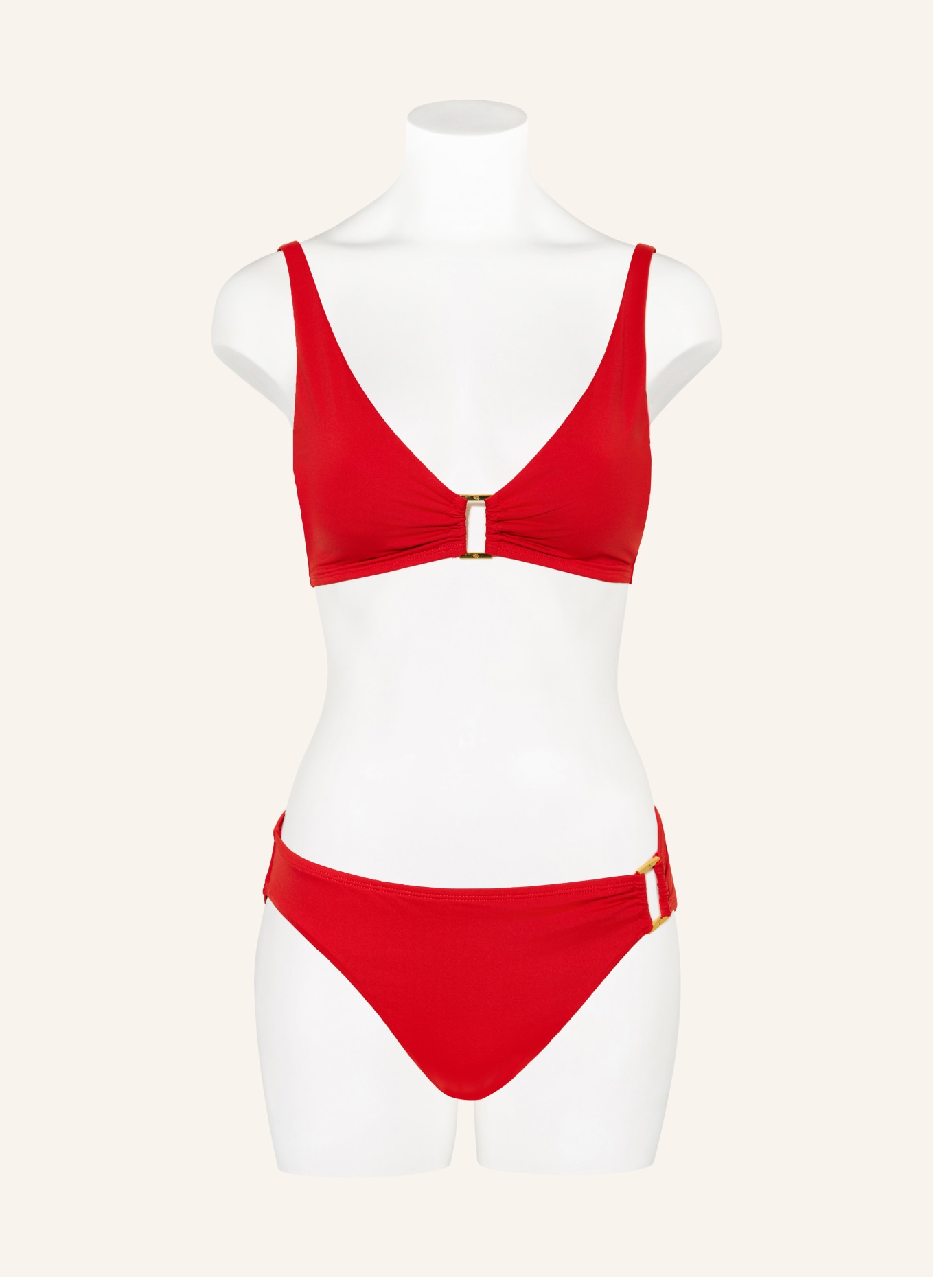 LAUREN RALPH LAUREN Bralette-Bikini-Top BEACH CLUB SOLIDS: ROT