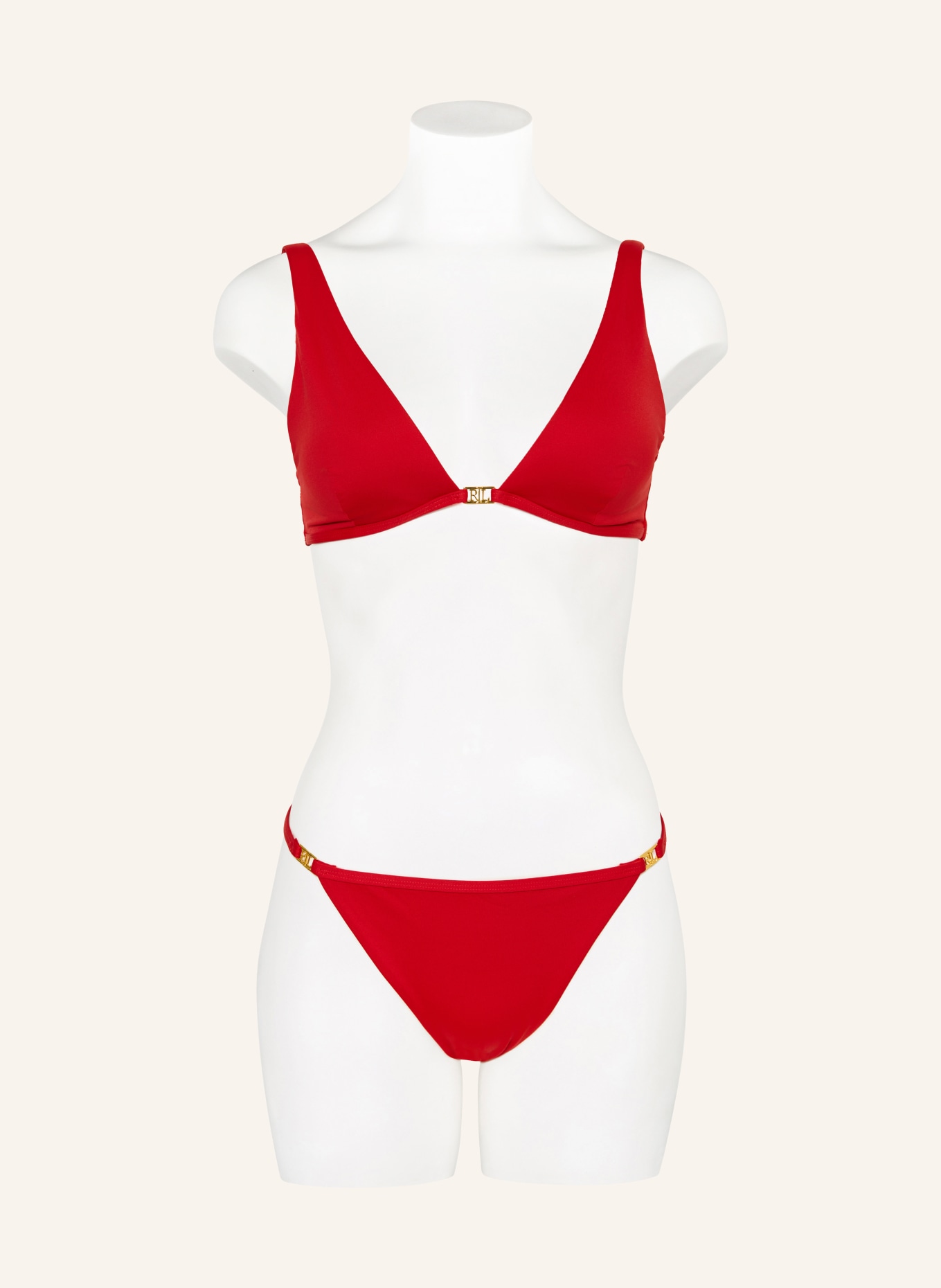 LAUREN RALPH LAUREN Bralette-Bikini-Top BEACH CLUB SOLIDS: ROT