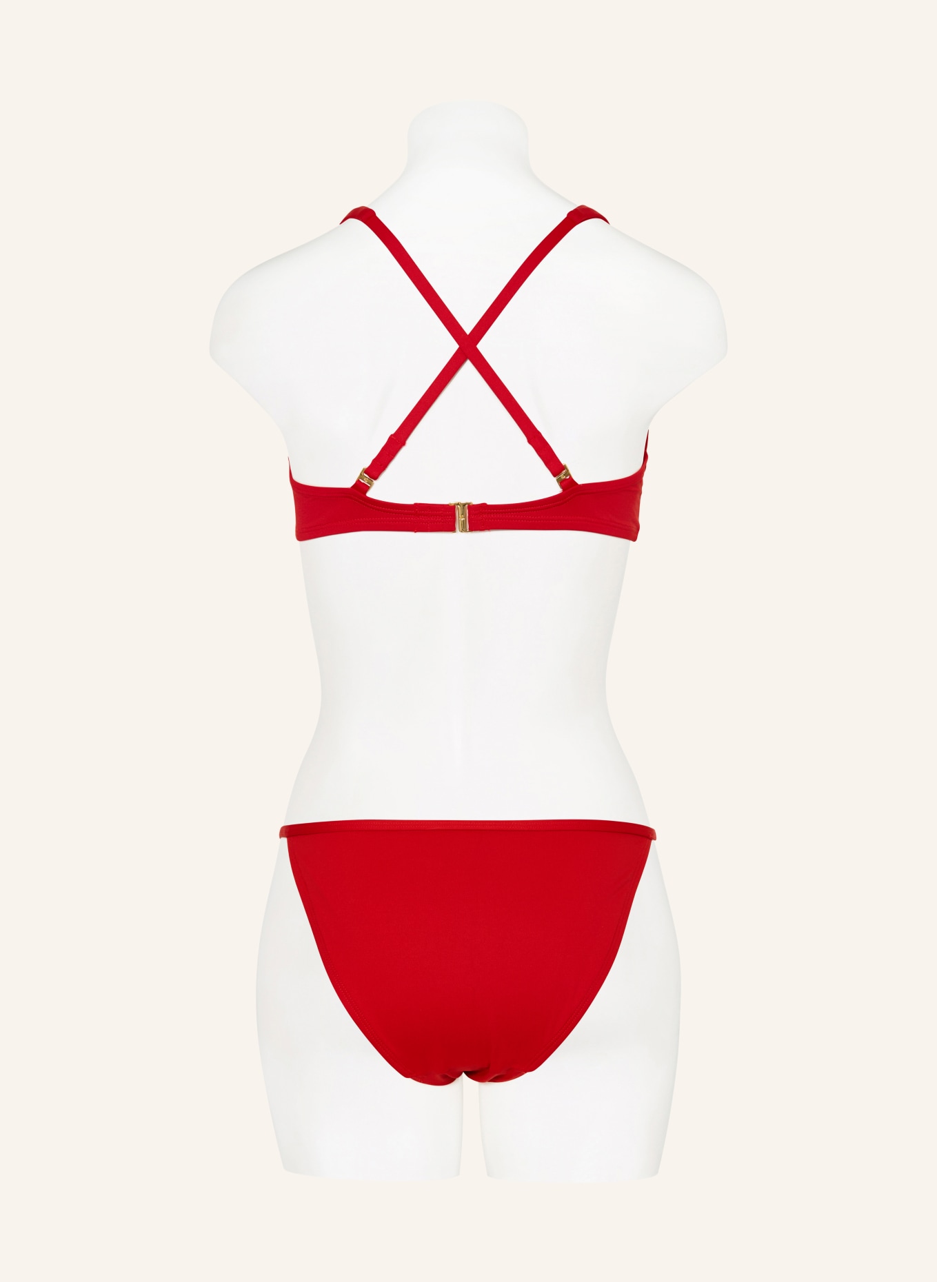 LAUREN RALPH LAUREN Bralette-Bikini-Top BEACH CLUB SOLIDS: ROT