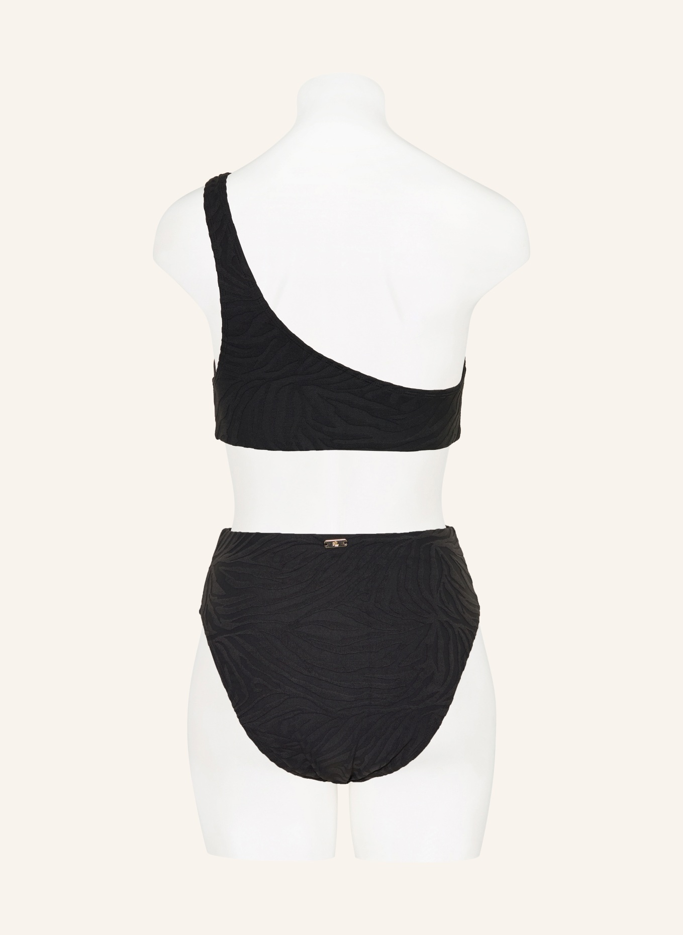 LAUREN RALPH LAUREN Broek met hoge taille ZEBRA JACQUARD: ZWART