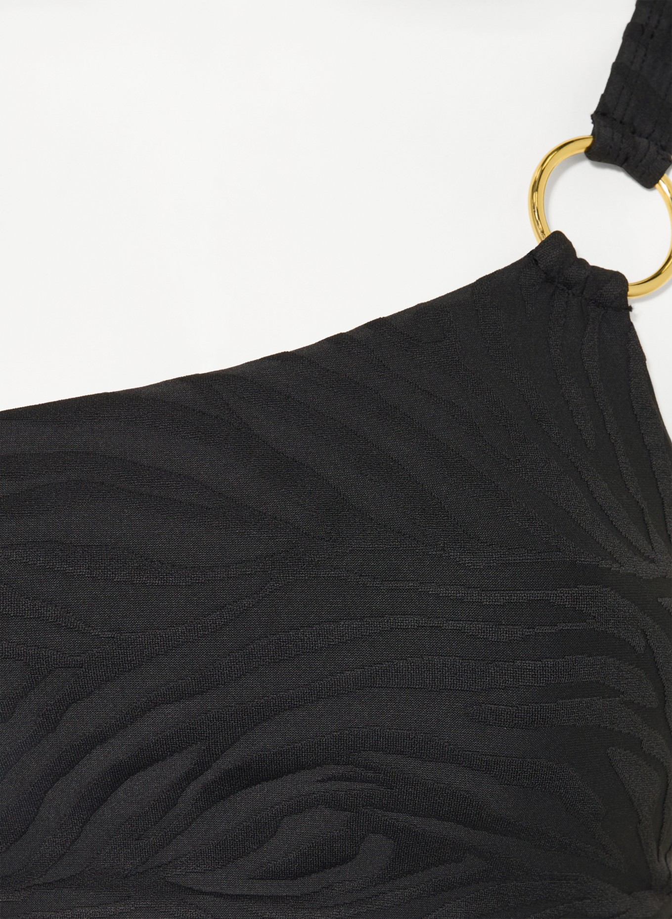 LAUREN RALPH LAUREN Bikinitop met één schouderband ZEBRA JACQUARD: ZWART