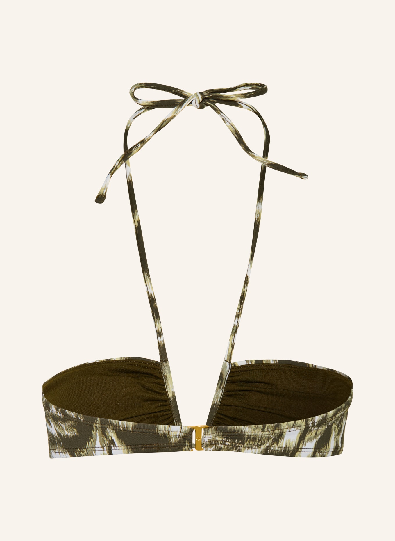 LAUREN RALPH LAUREN Bikinitop met halternek: GROEN / LICHTGROEN / WIT