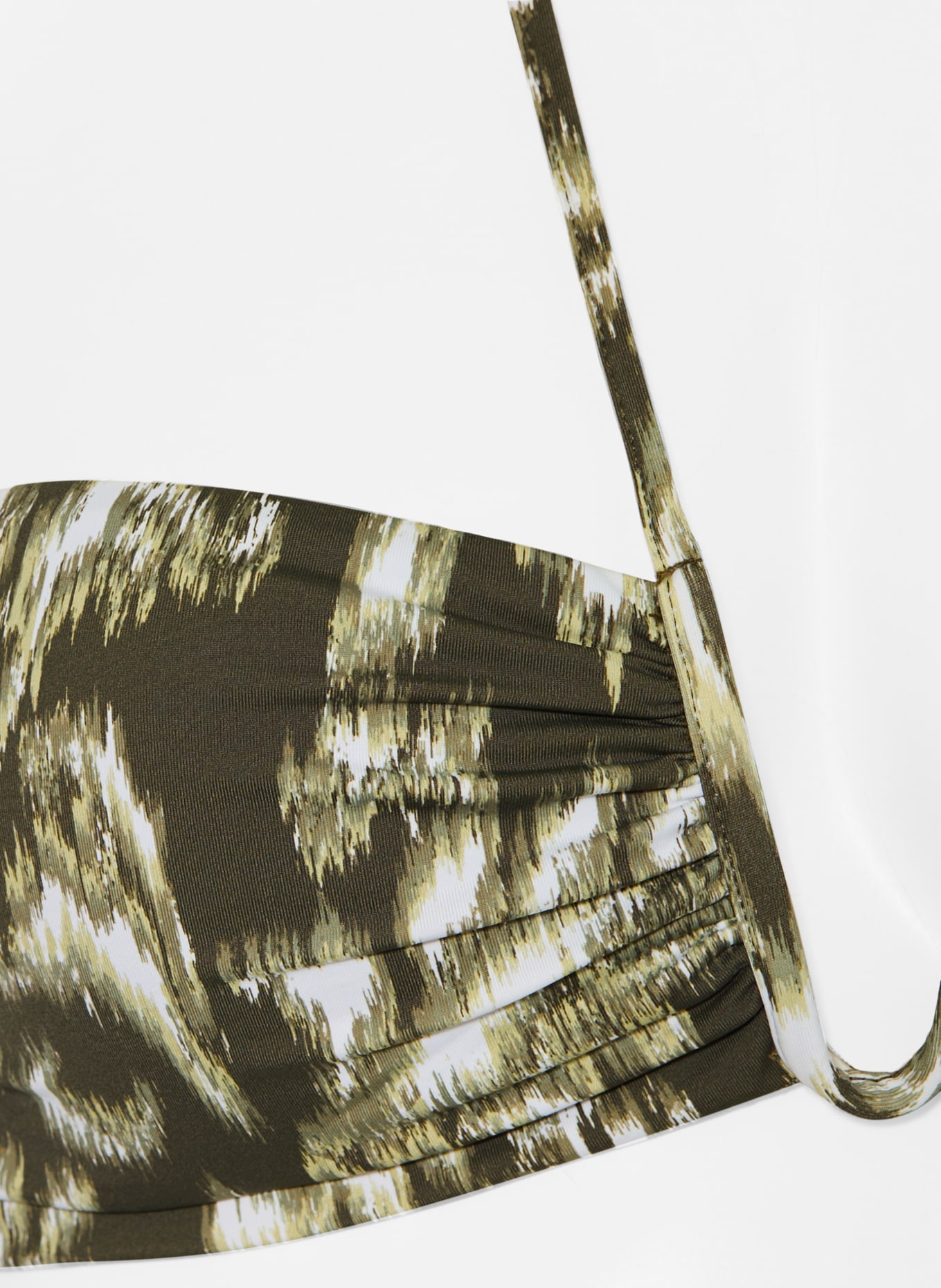 LAUREN RALPH LAUREN Bikinitop met halternek: GROEN / LICHTGROEN / WIT