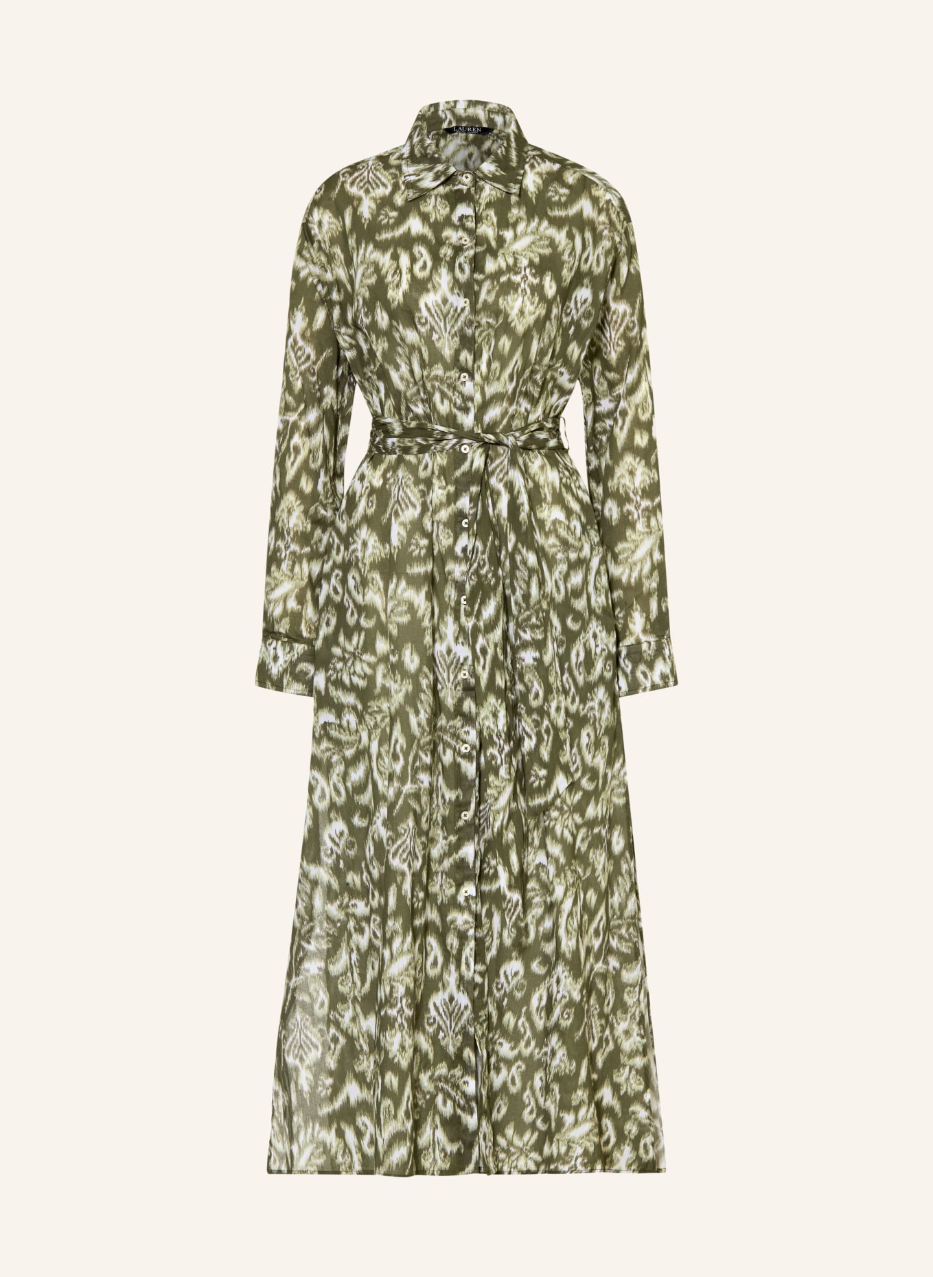 LAUREN RALPH LAUREN Strandjurk: OLIJF / ECRU / LICHTGROEN