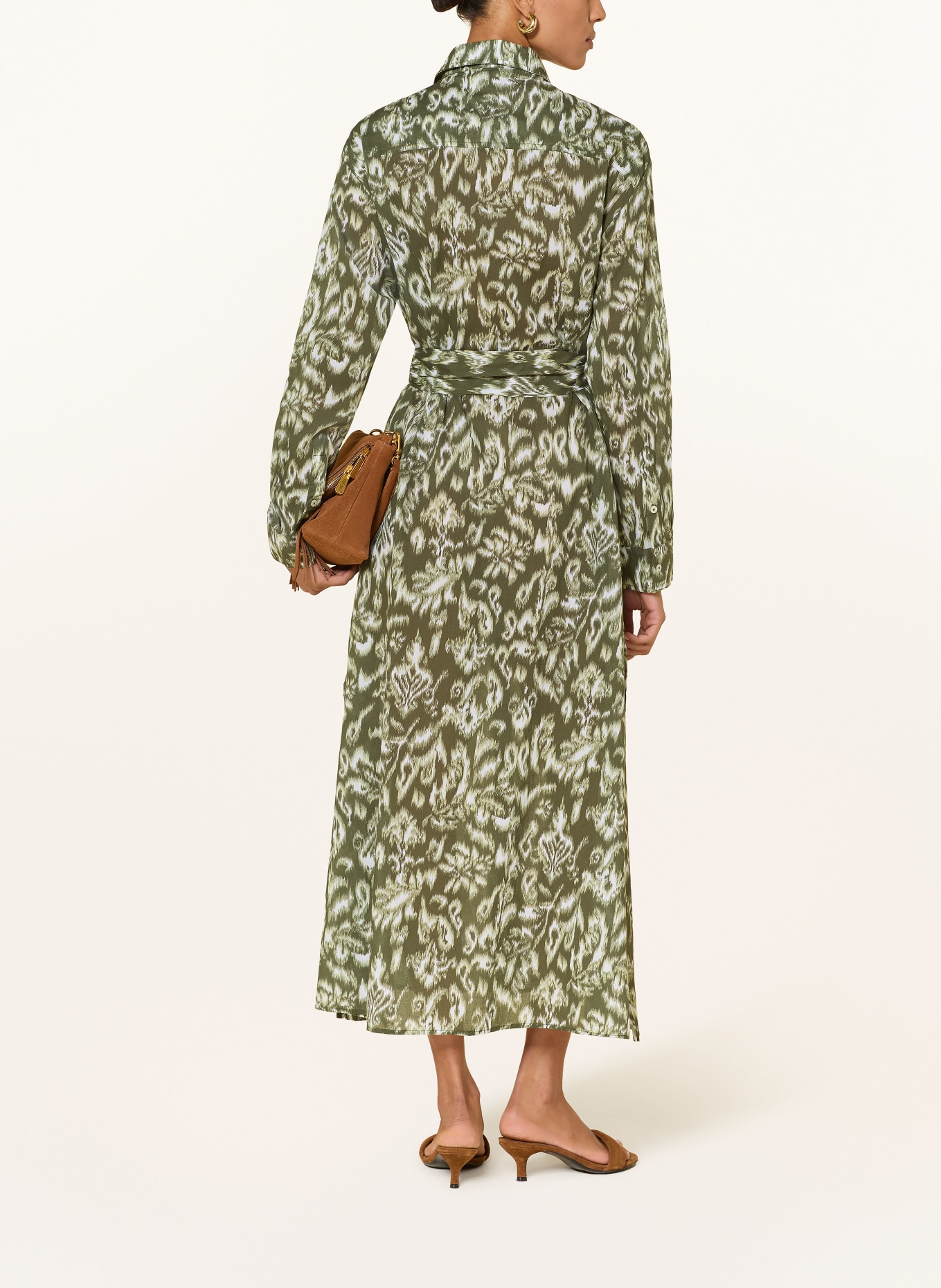 LAUREN RALPH LAUREN Strandjurk: OLIJF / ECRU / LICHTGROEN