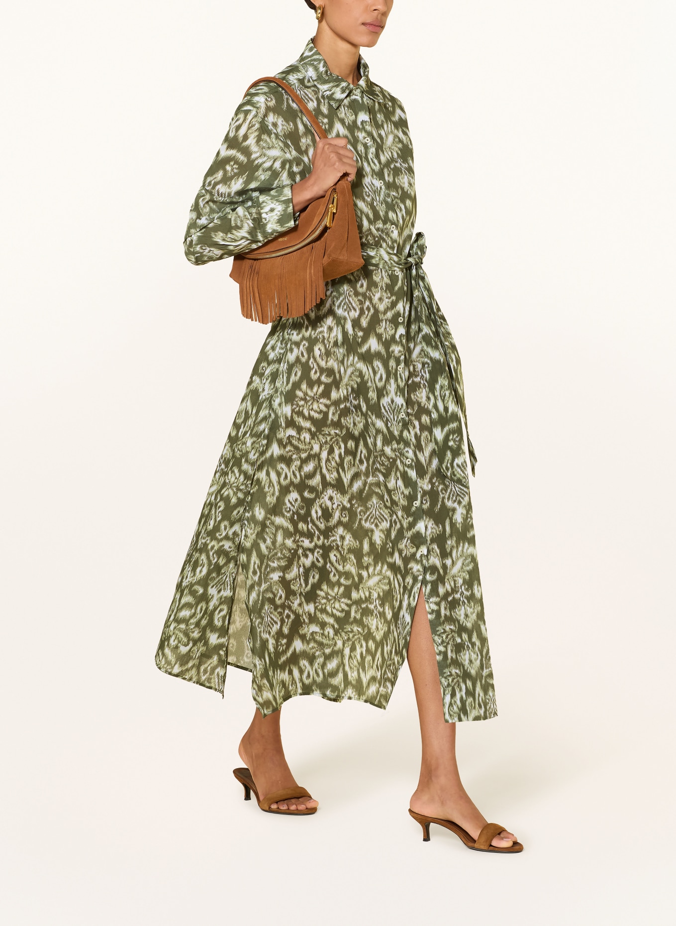 LAUREN RALPH LAUREN Strandjurk: OLIJF / ECRU / LICHTGROEN