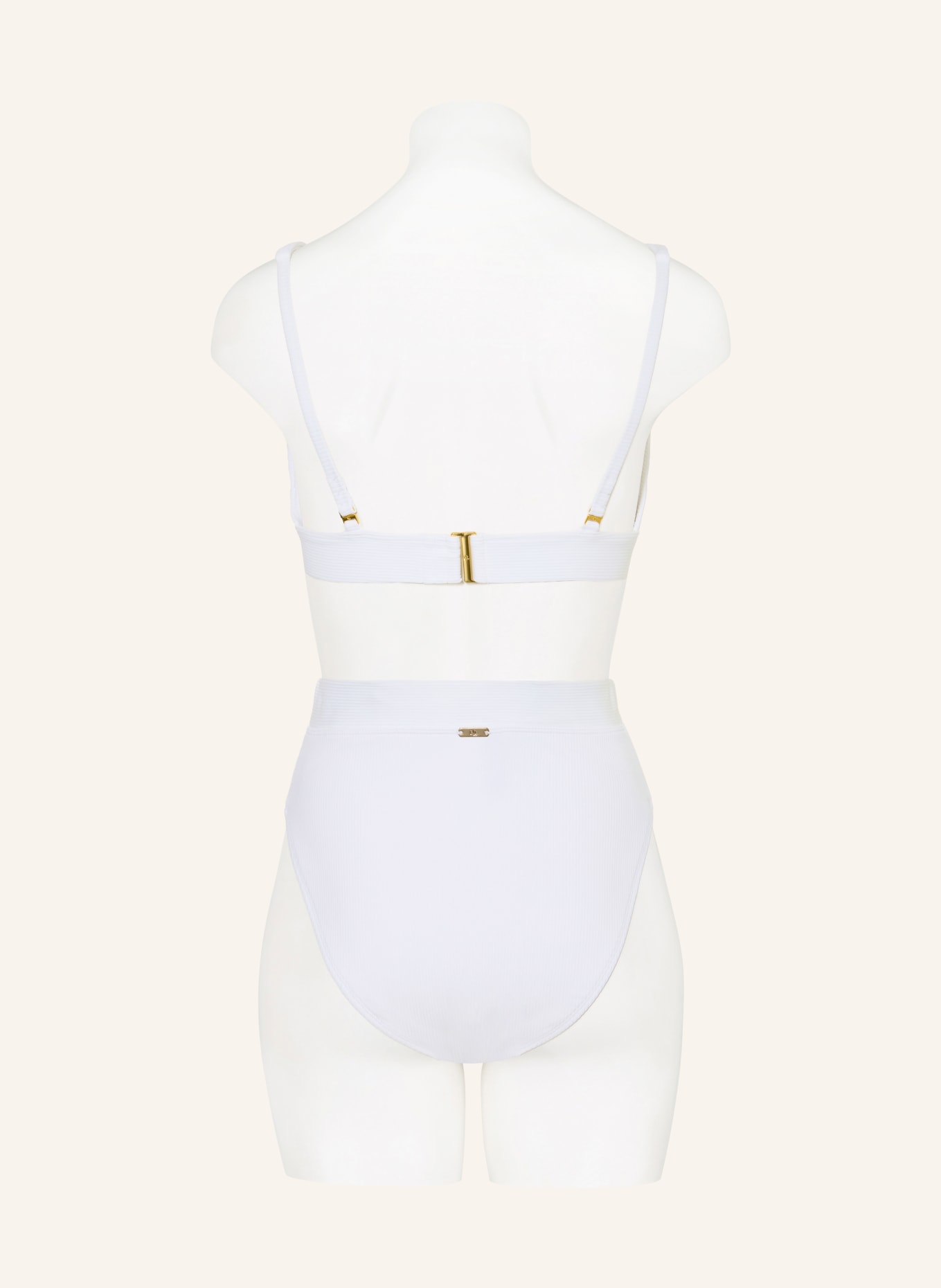 LAUREN RALPH LAUREN High-Waisted Bikini Bottoms OTTOMAN: WHITE