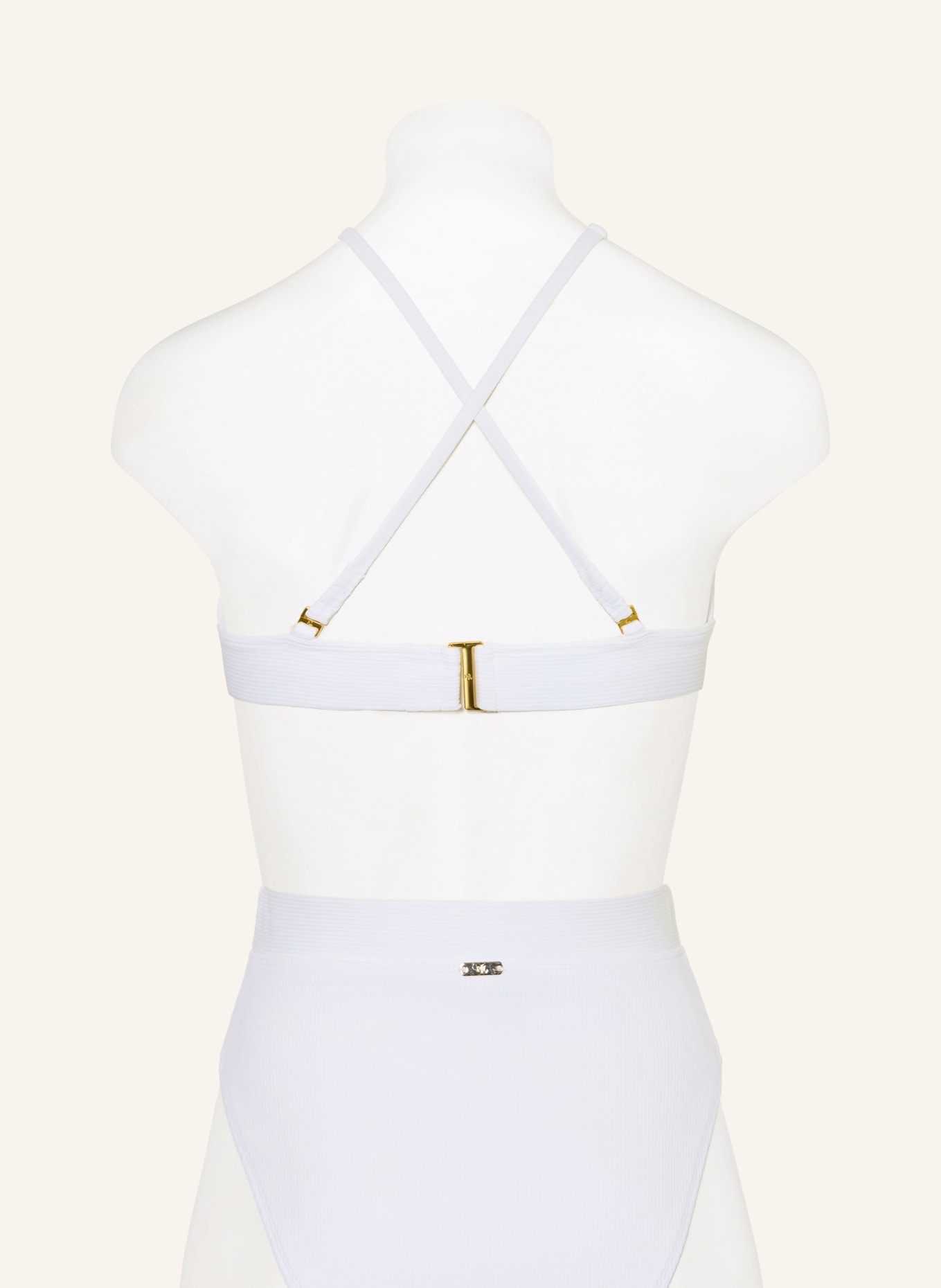 LAUREN RALPH LAUREN OTTOMAN Triangle Bikini Top: WHITE