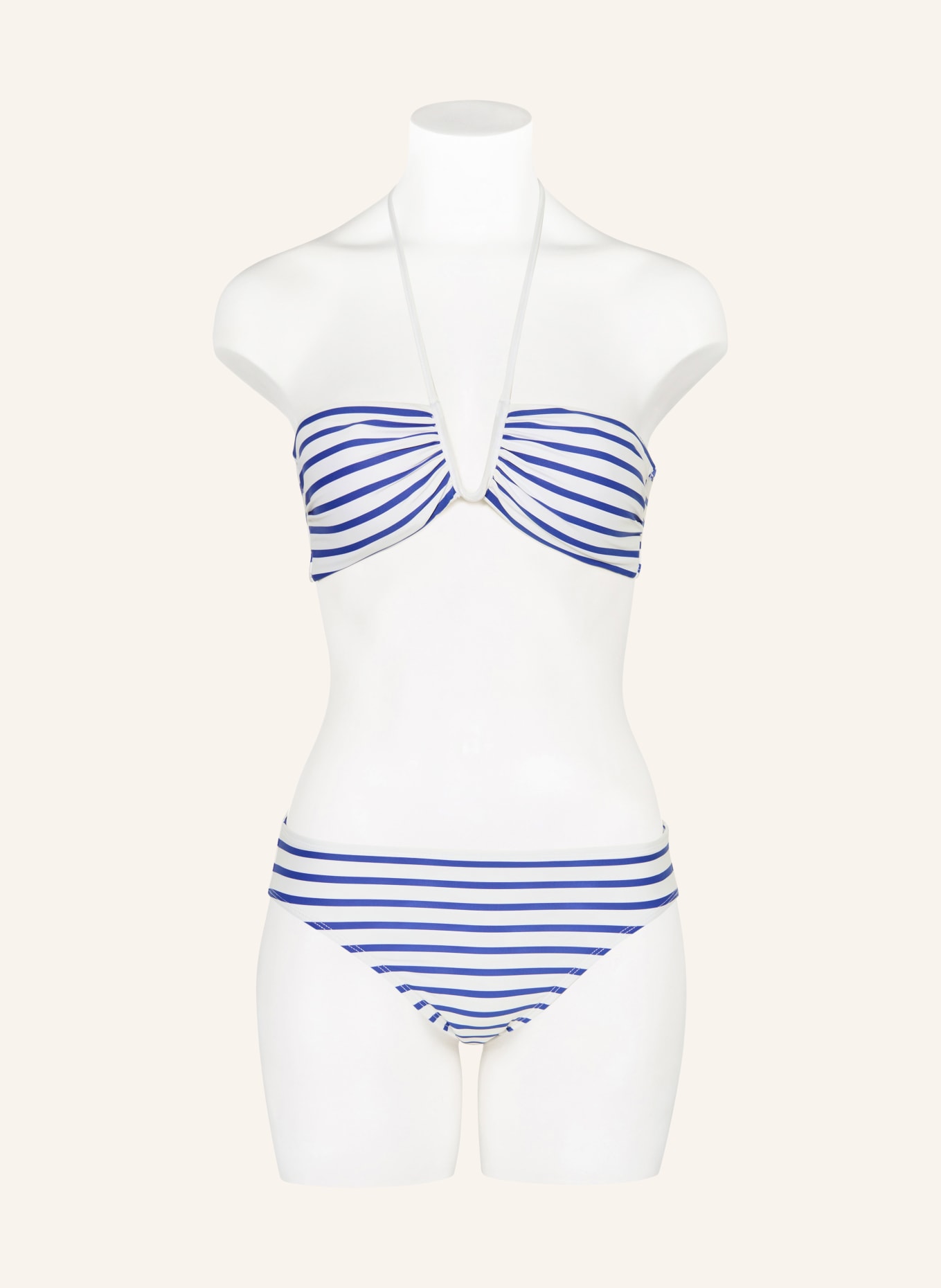 LAUREN RALPH LAUREN Basic-Bikini-Hose SEASIDE STRIPE: BLAU / WEISS