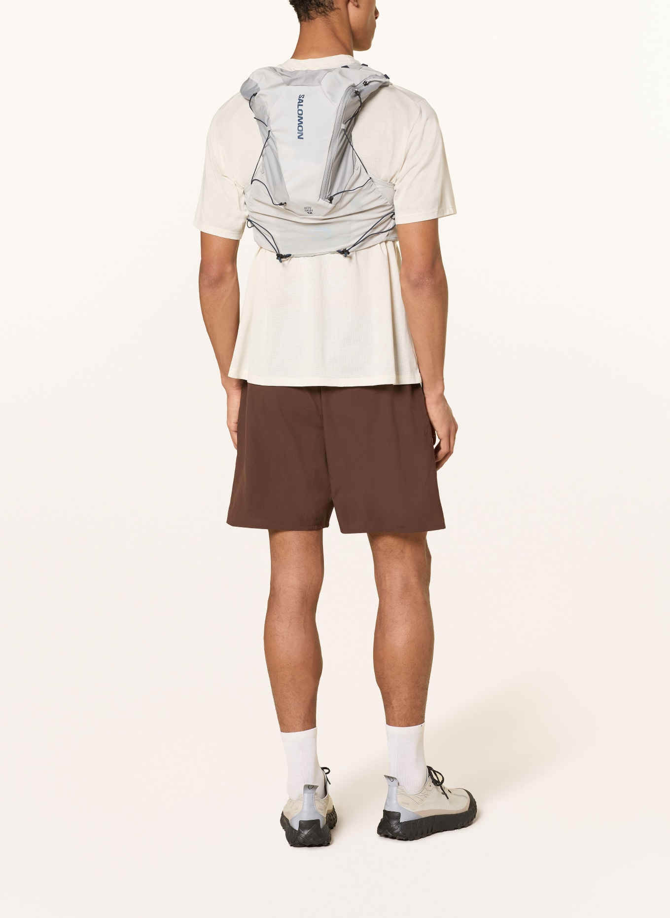 SALOMON 2-in-1-Laufshorts SHKOUT: DUNKELBRAUN