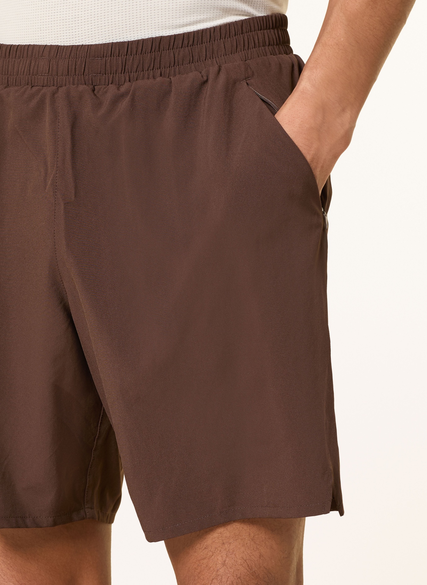 SALOMON 2-in-1-Laufshorts SHKOUT: DUNKELBRAUN