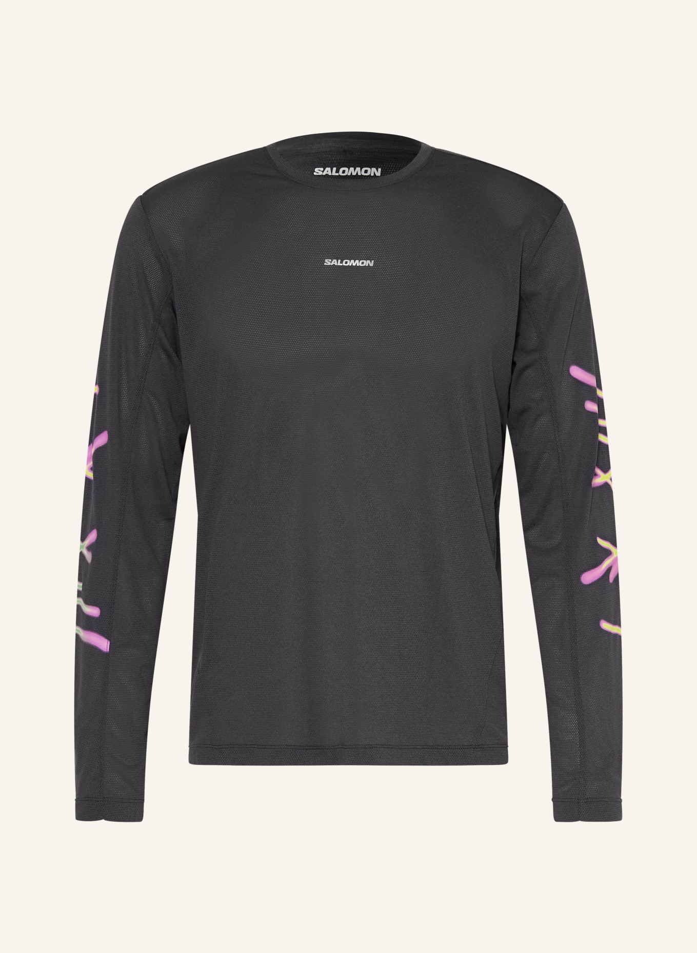SALOMON SHAKEOUT CORE LS running shirt: BLACK