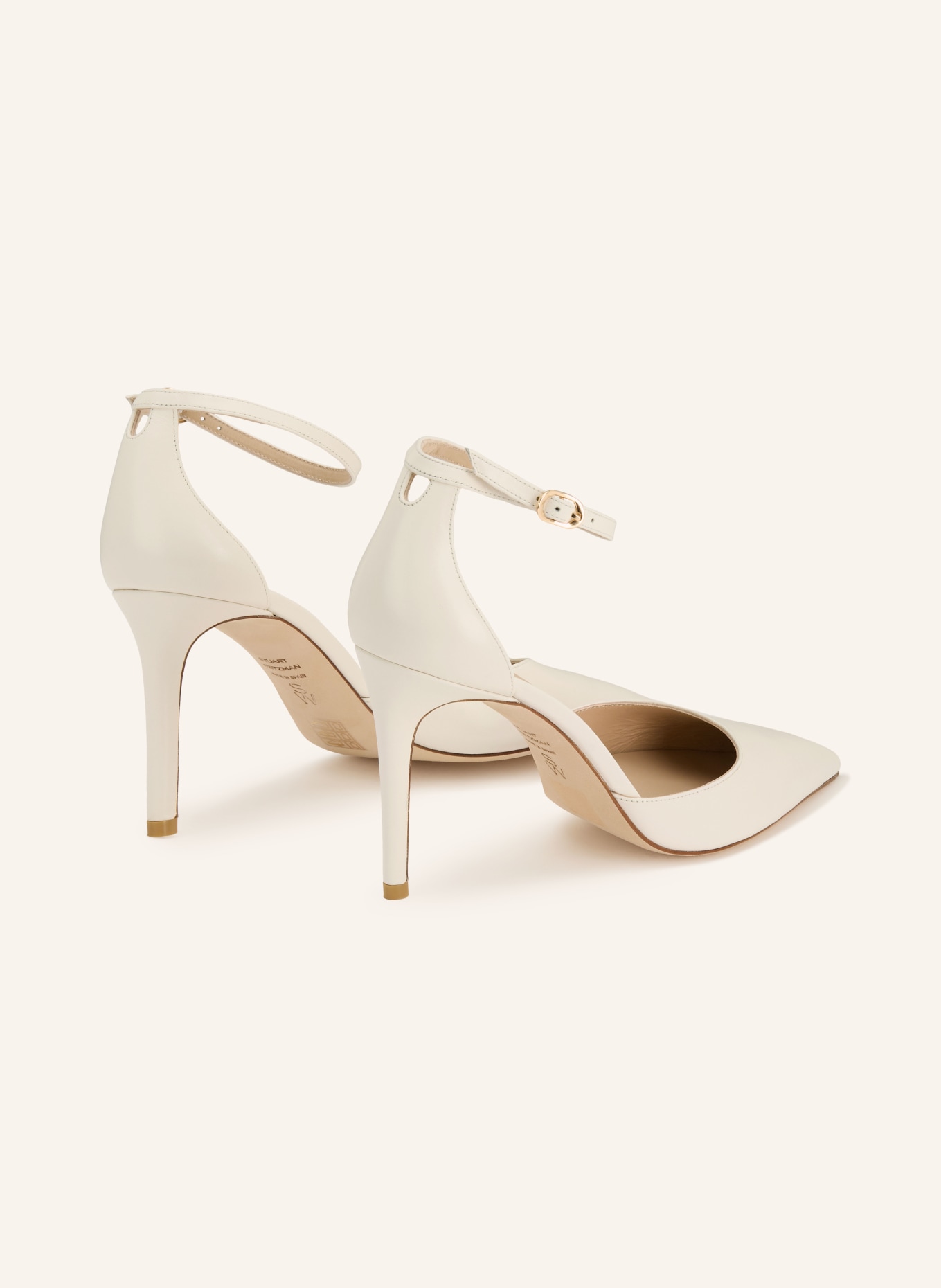 STUART WEITZMAN Slingpumps STUART POWER STRAP: CREME / GOLD