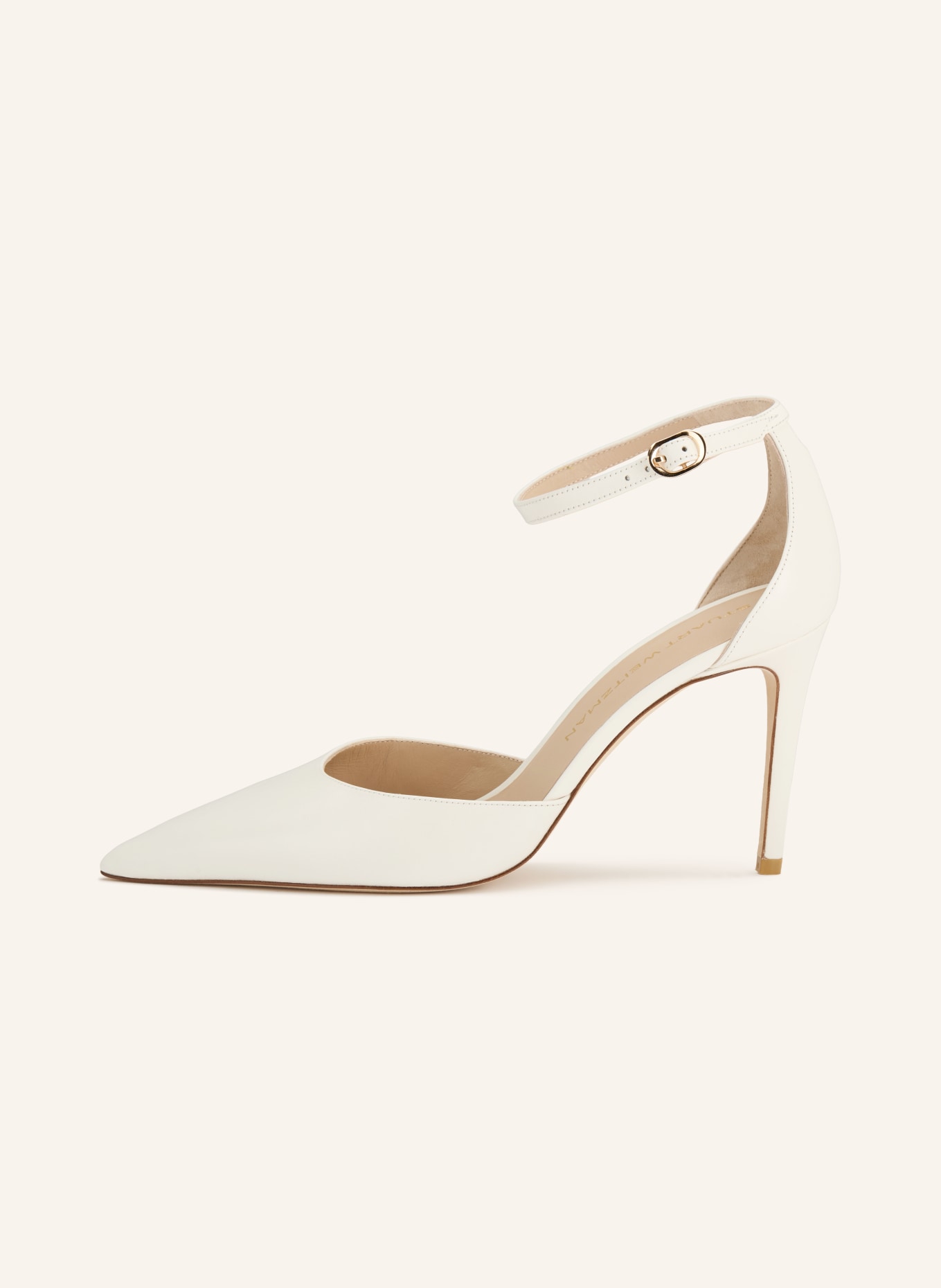 STUART WEITZMAN Slingpumps STUART POWER STRAP: CREME / GOLD