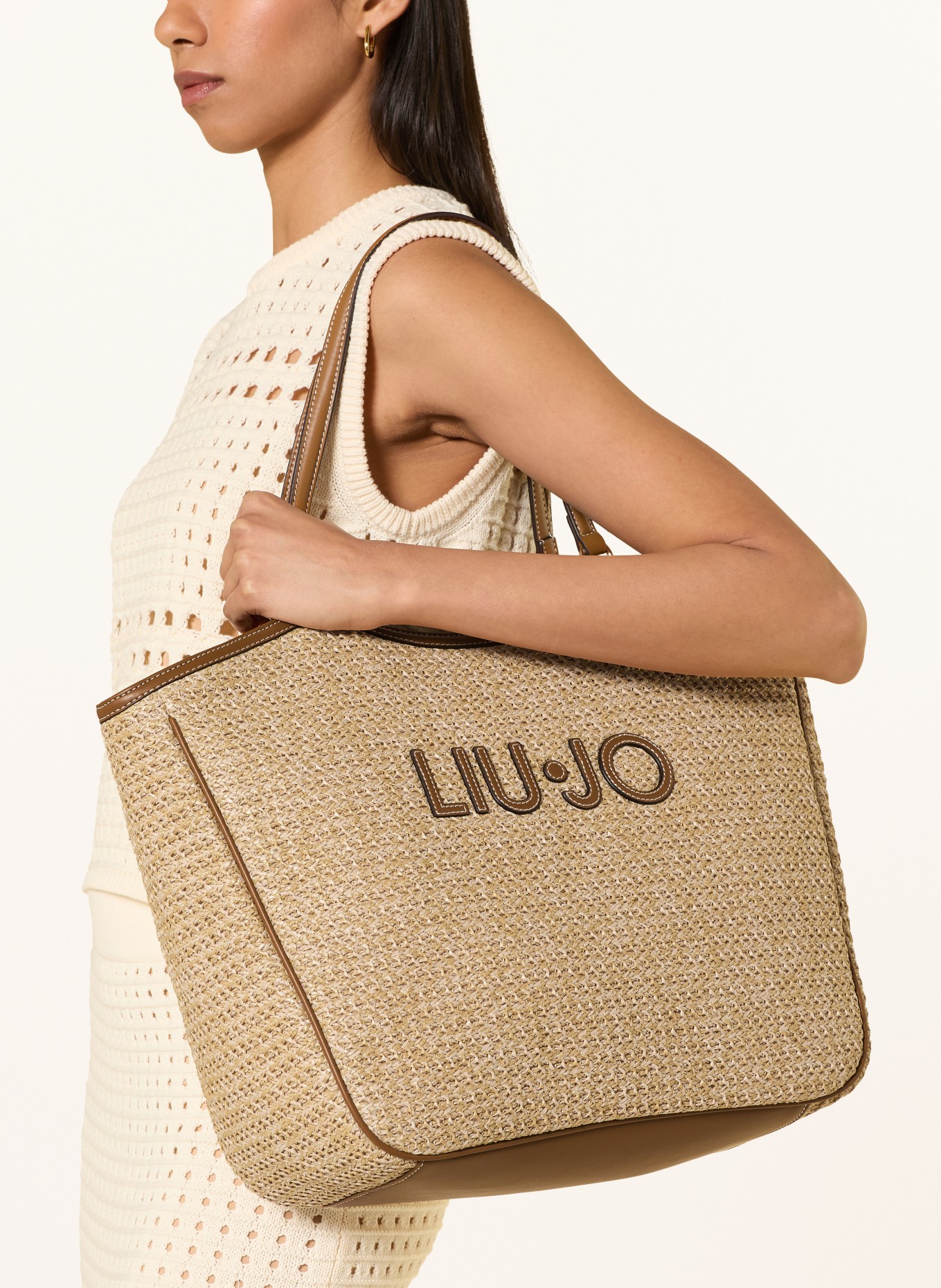 LIU JO boodschappentas: LICHTBRUIN / BRUIN