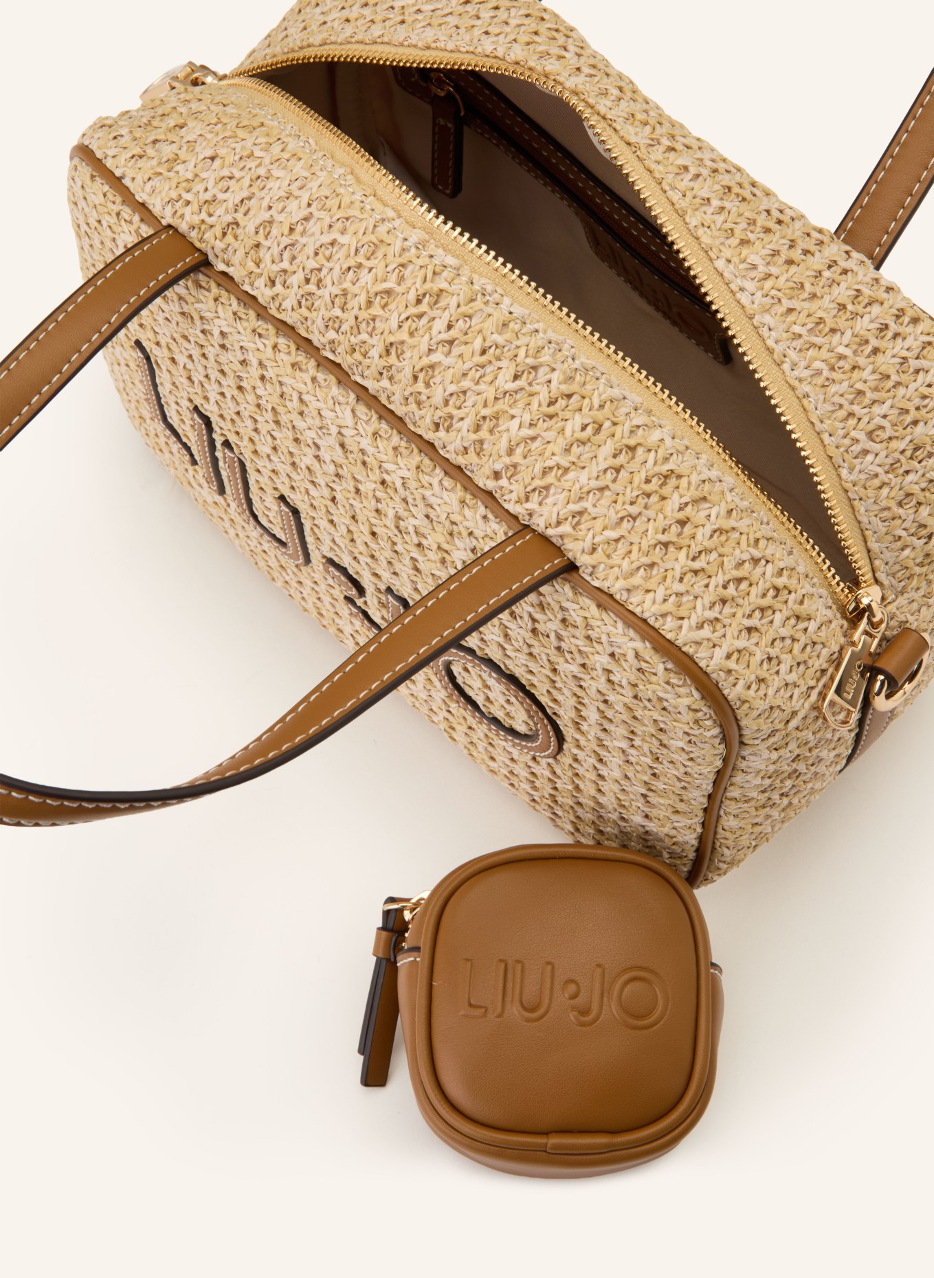 LIU JO Handtasche mit Pouch: HELLBRAUN / BRAUN