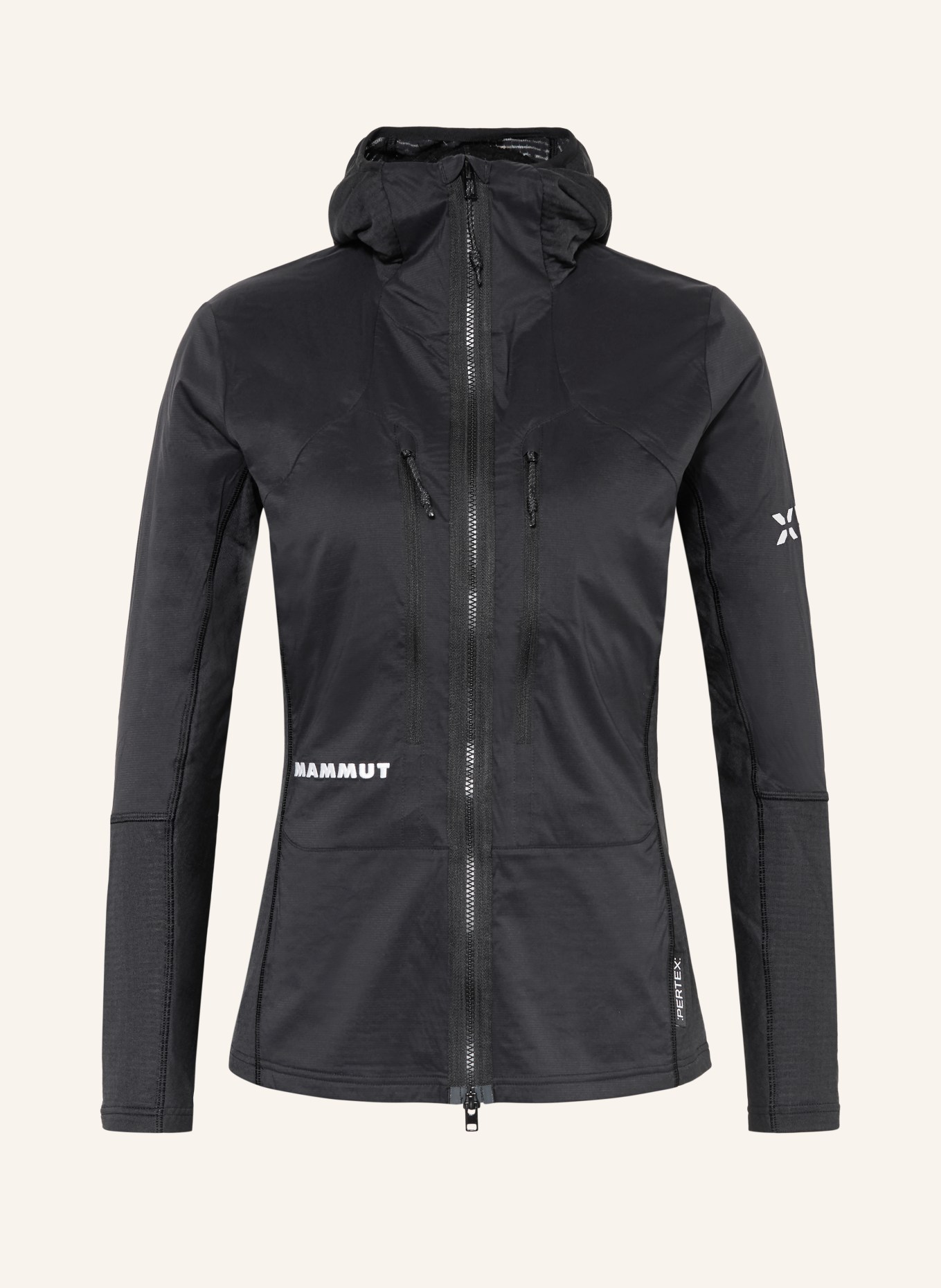 MAMMUT EIGER NORDWAND Performance Jacket in Flex Air Hybrid: BLACK