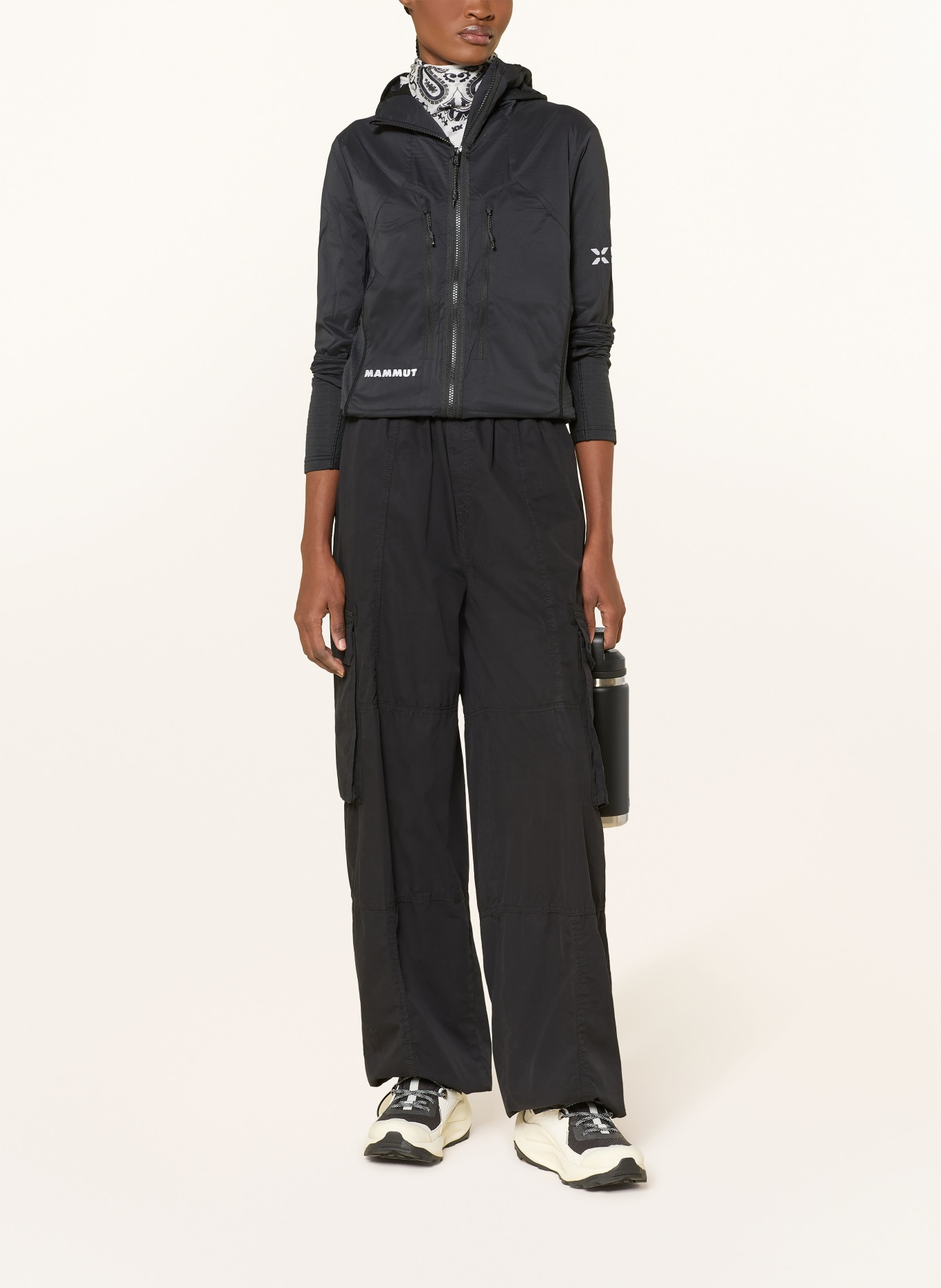 MAMMUT EIGER NORDWAND Performance Jacket in Flex Air Hybrid: BLACK