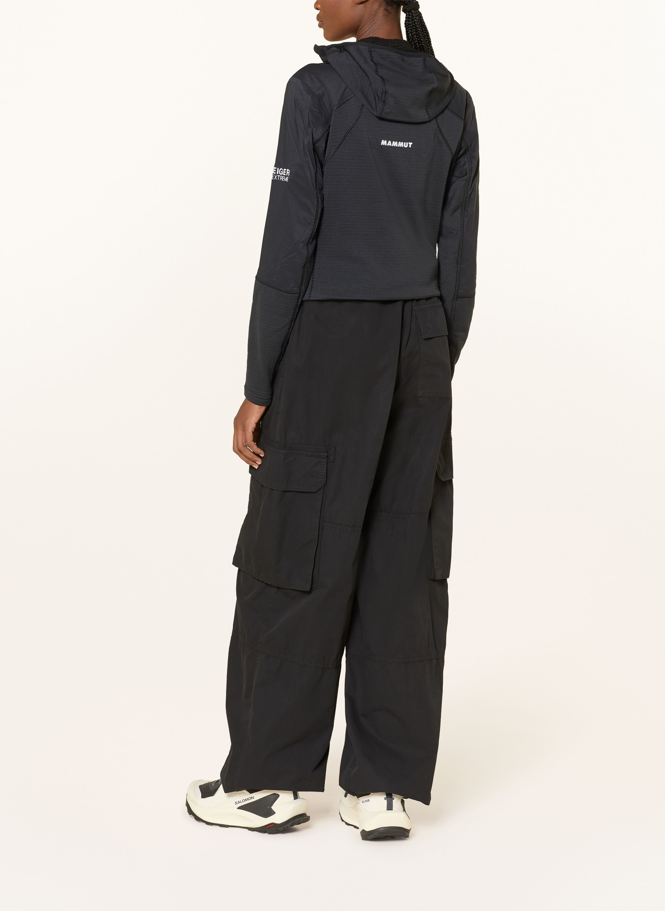 MAMMUT EIGER NORDWAND Performance Jacket in Flex Air Hybrid: BLACK