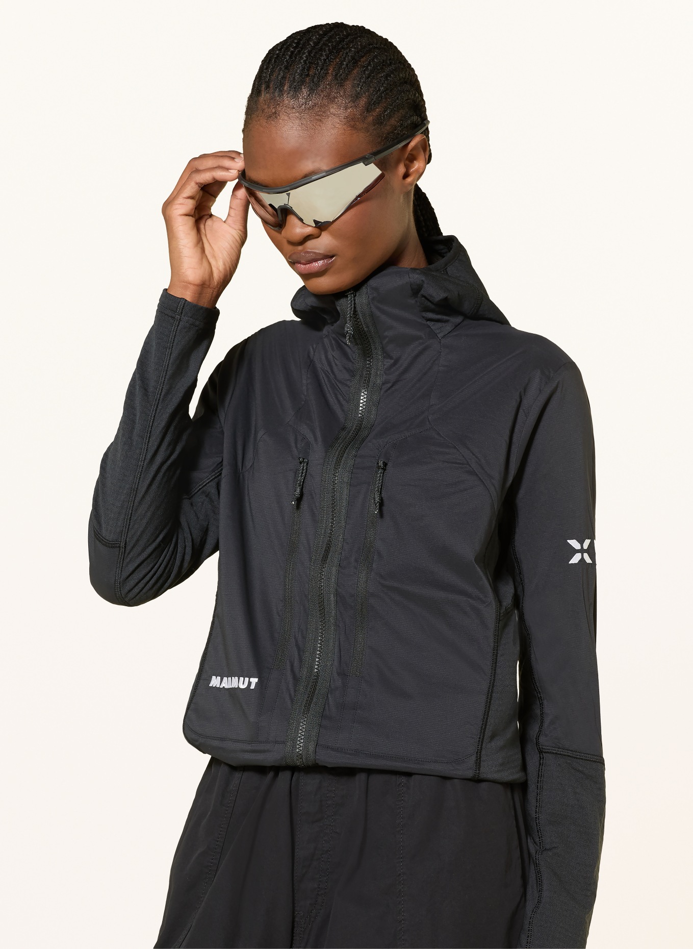 MAMMUT EIGER NORDWAND Performance Jacket in Flex Air Hybrid: BLACK