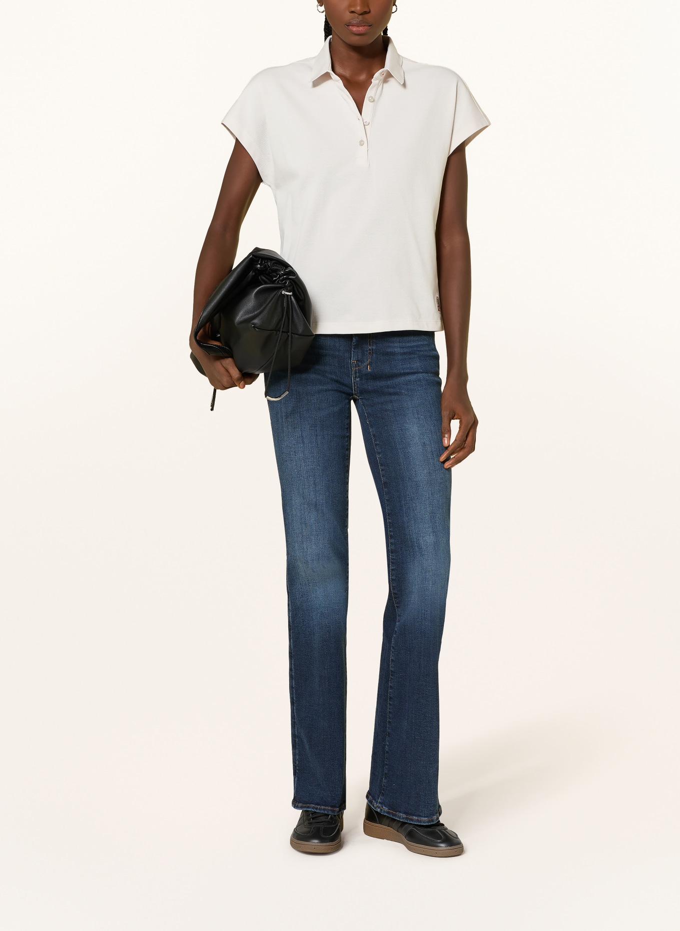 PARAJUMPERS Piqué polokošile ALYA: BÍLÁ