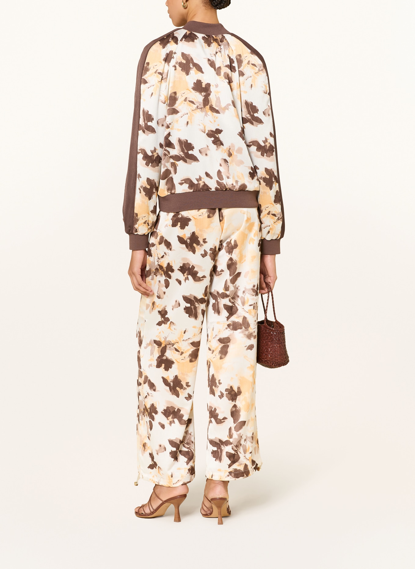 LIU JO blouson: ECRU / MARRON FONCÉ / LICHTORANJE