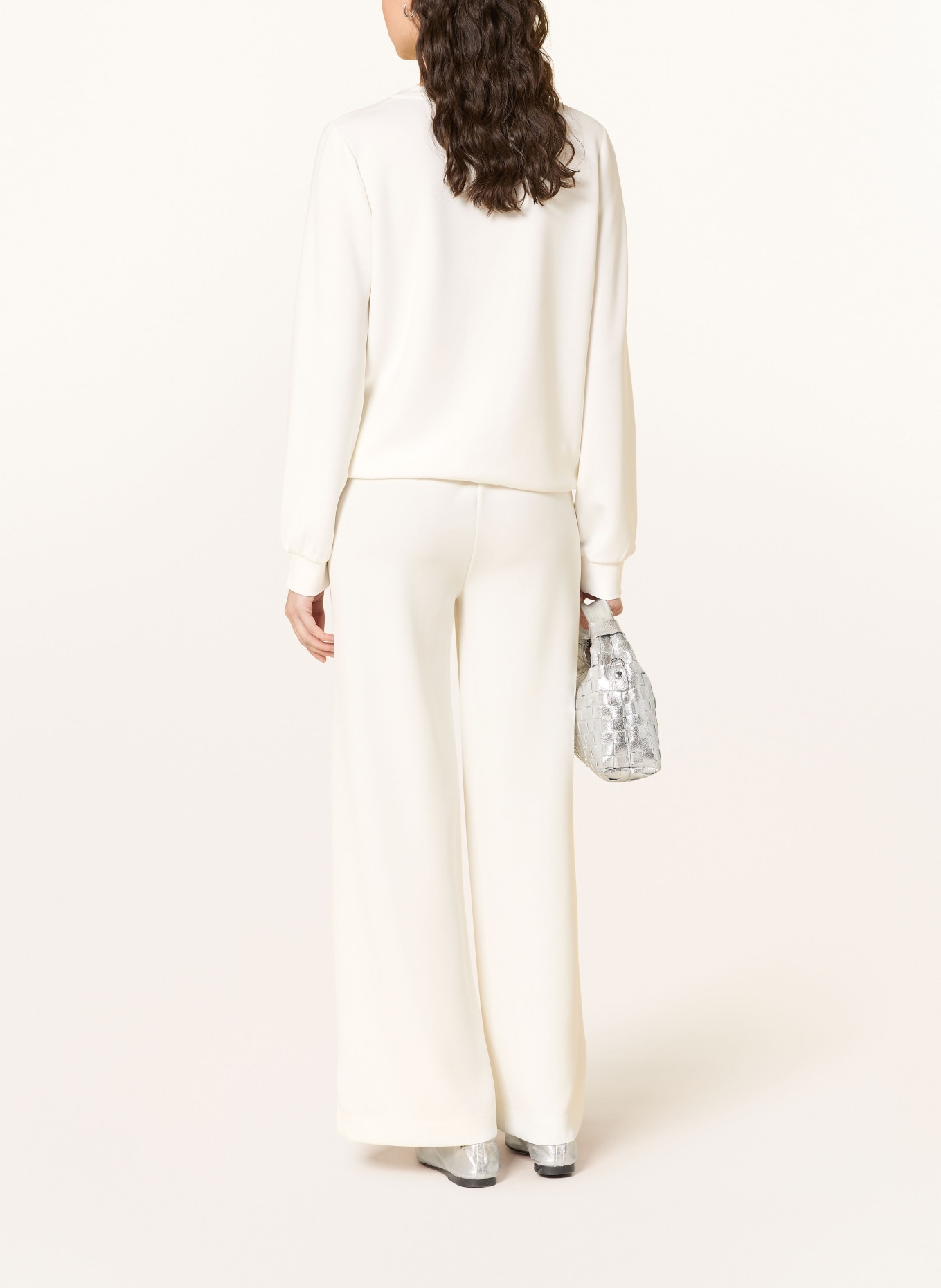 LIU JO Sweatshirt mit Schmucksteinen: WEISS