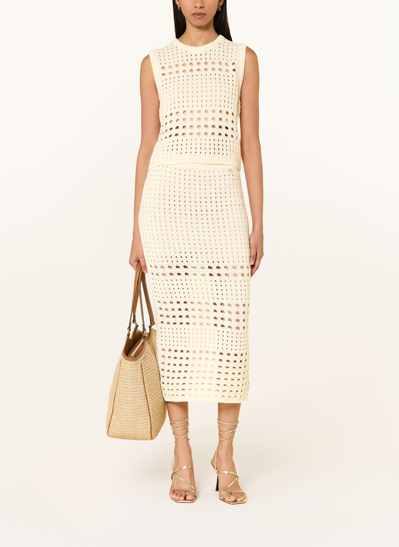 LIU JO Gehaakte top: ECRU