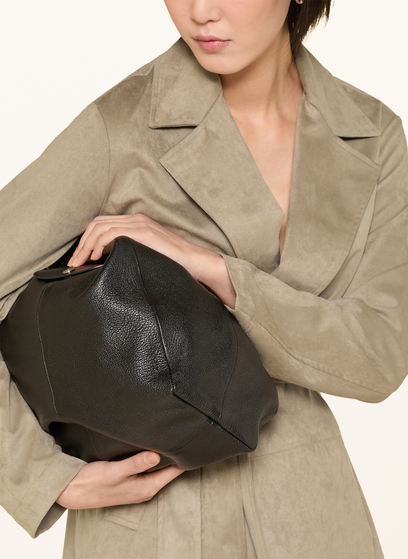 LIU JO Blazer in Lederoptik: GRAU